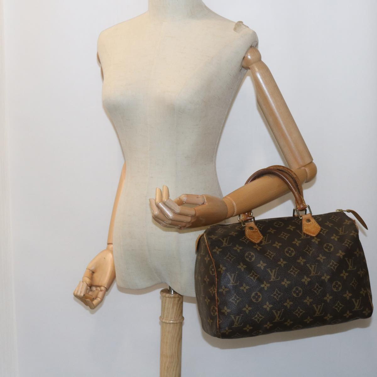 LOUIS VUITTON Monogram Speedy 30 Hand Bag M41526 LV Auth bs10119