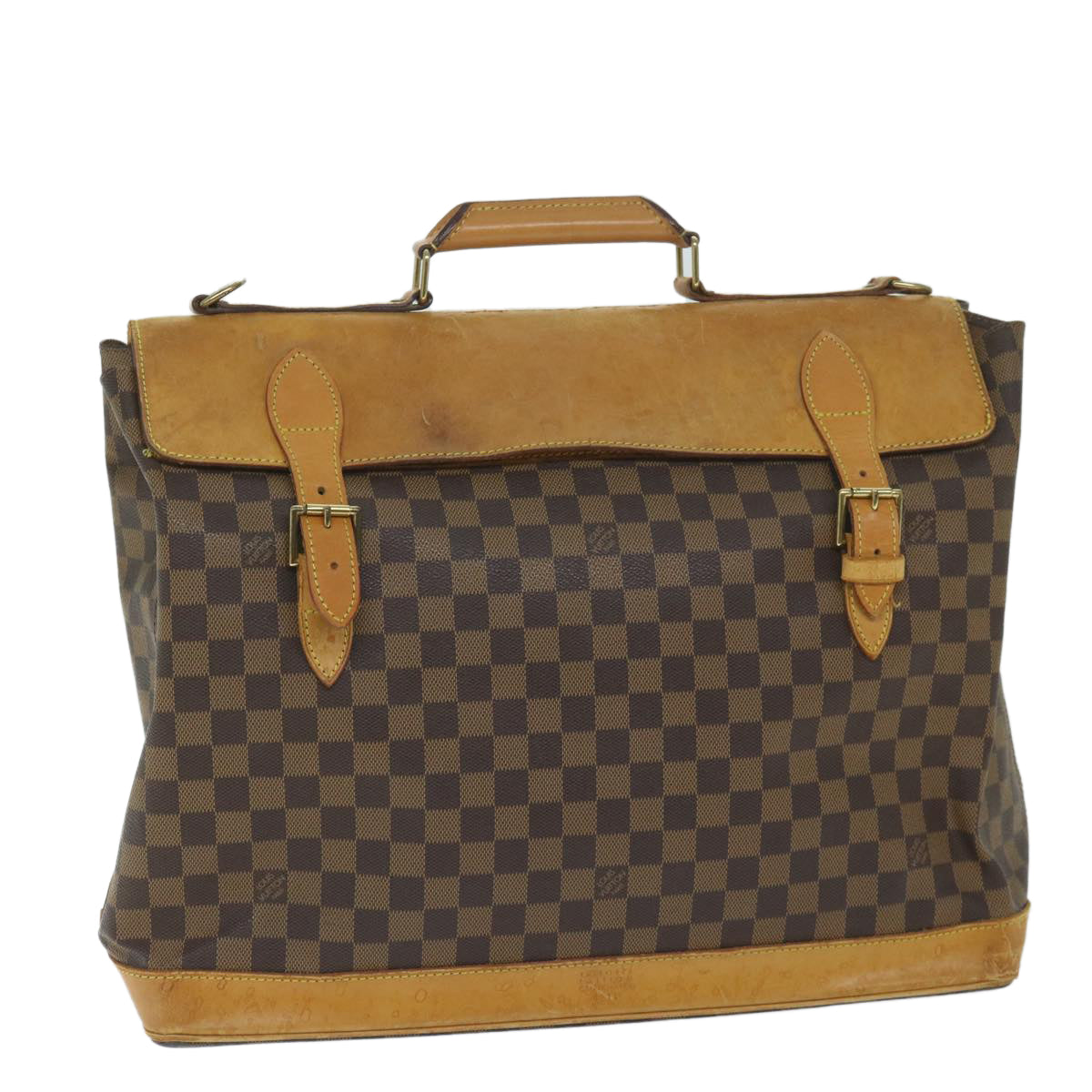 LOUIS VUITTON Damier Ebene Clipper Boston Bag 100th 2way M99039 LV Auth bs10176