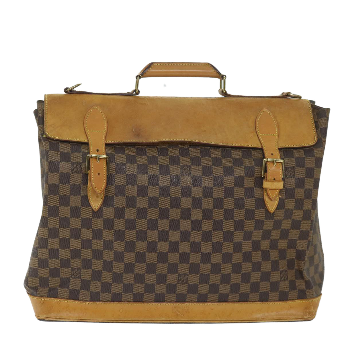 LOUIS VUITTON Damier Ebene Clipper Boston Bag 100th 2way M99039 LV Auth bs10176