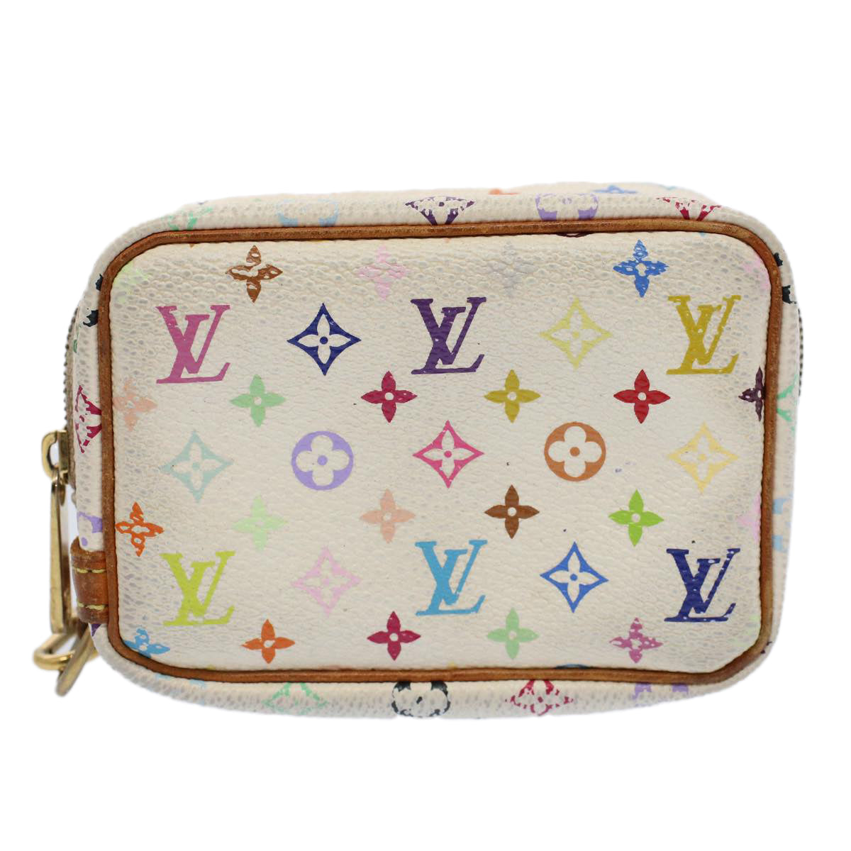 LOUIS VUITTON Monogram Multicolor Trousse Wapity Pouch White M58033 Auth bs10207