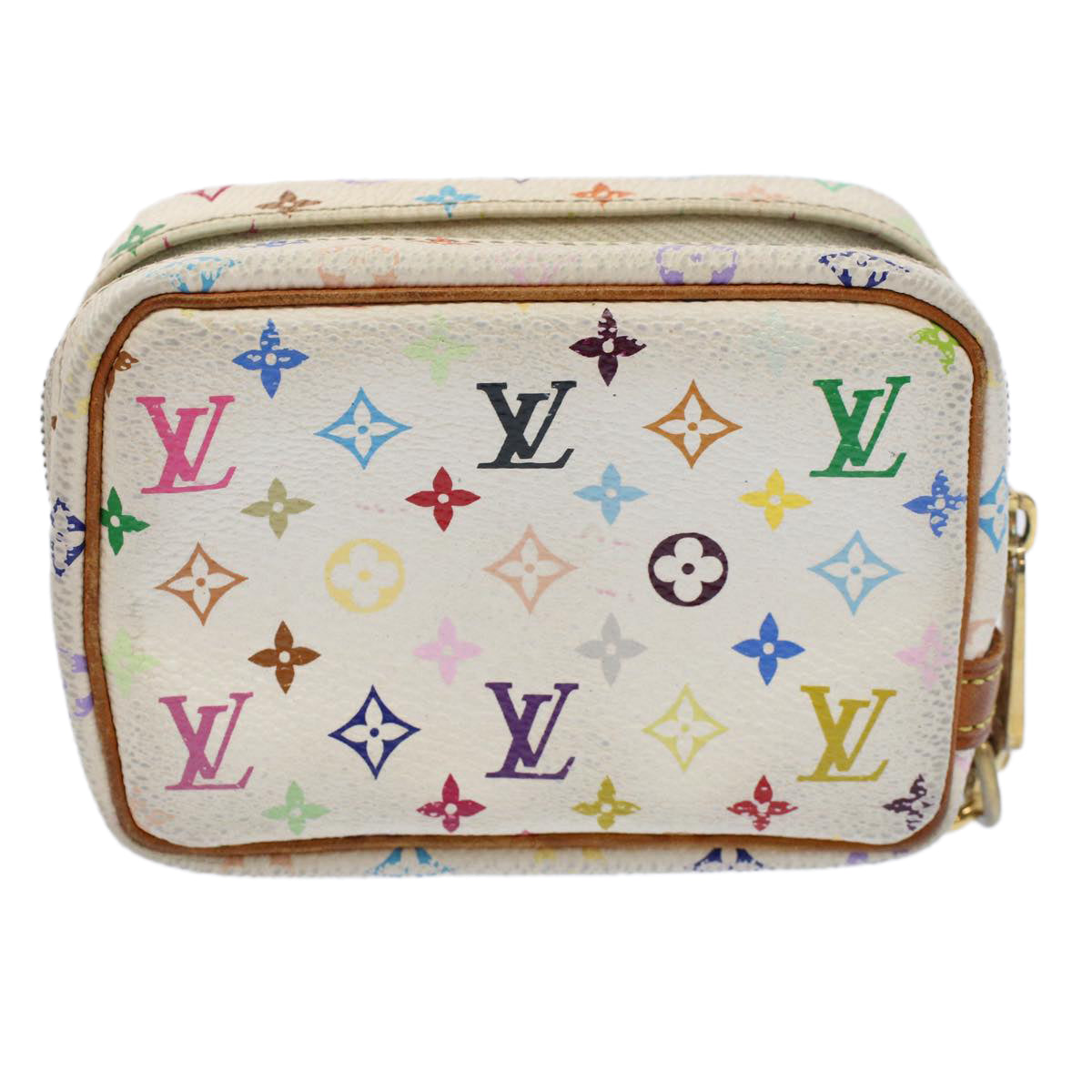 LOUIS VUITTON Monogram Multicolor Trousse Wapity Pouch White M58033 Auth bs10207