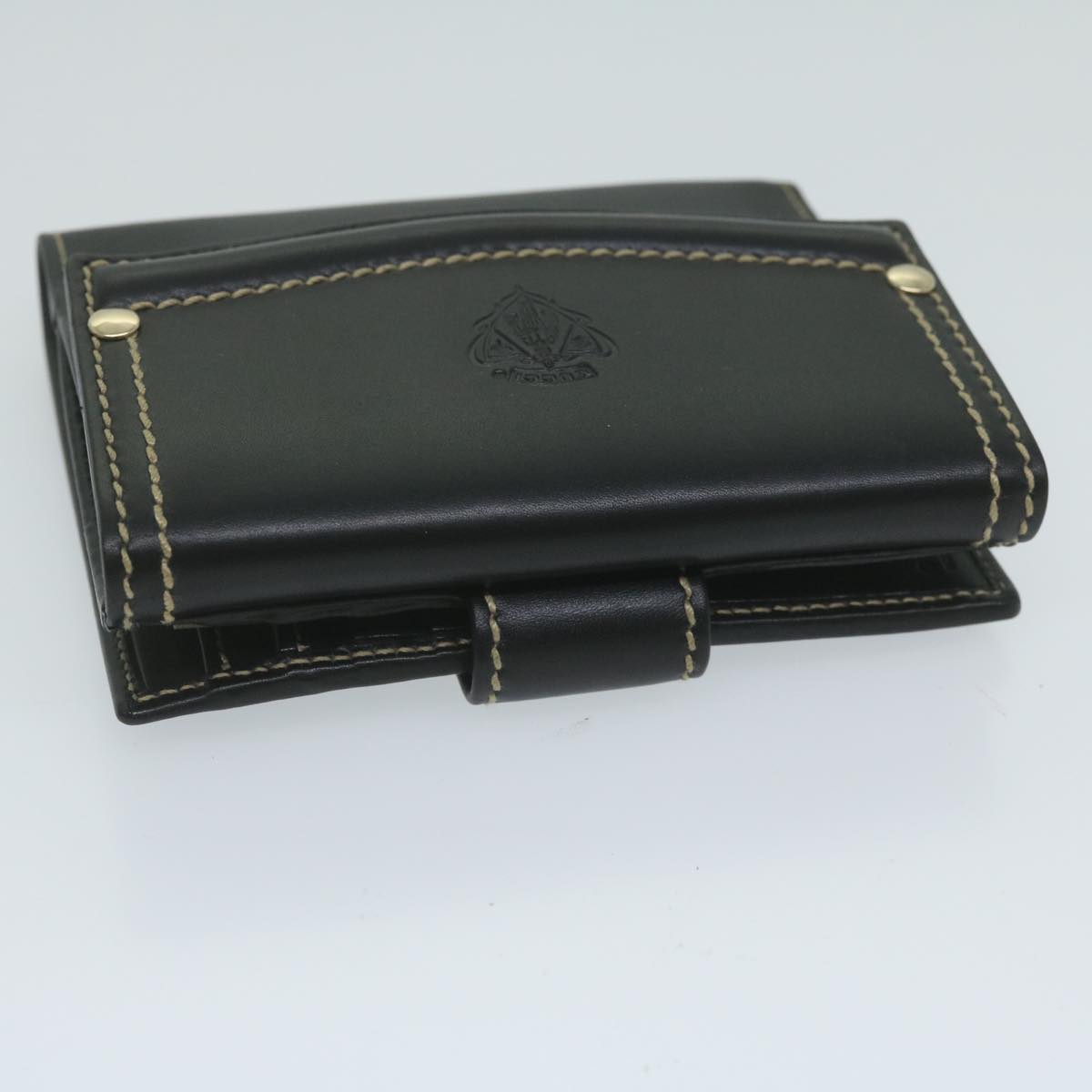 GUCCI Wallet Leather Black 141402 Auth bs10364