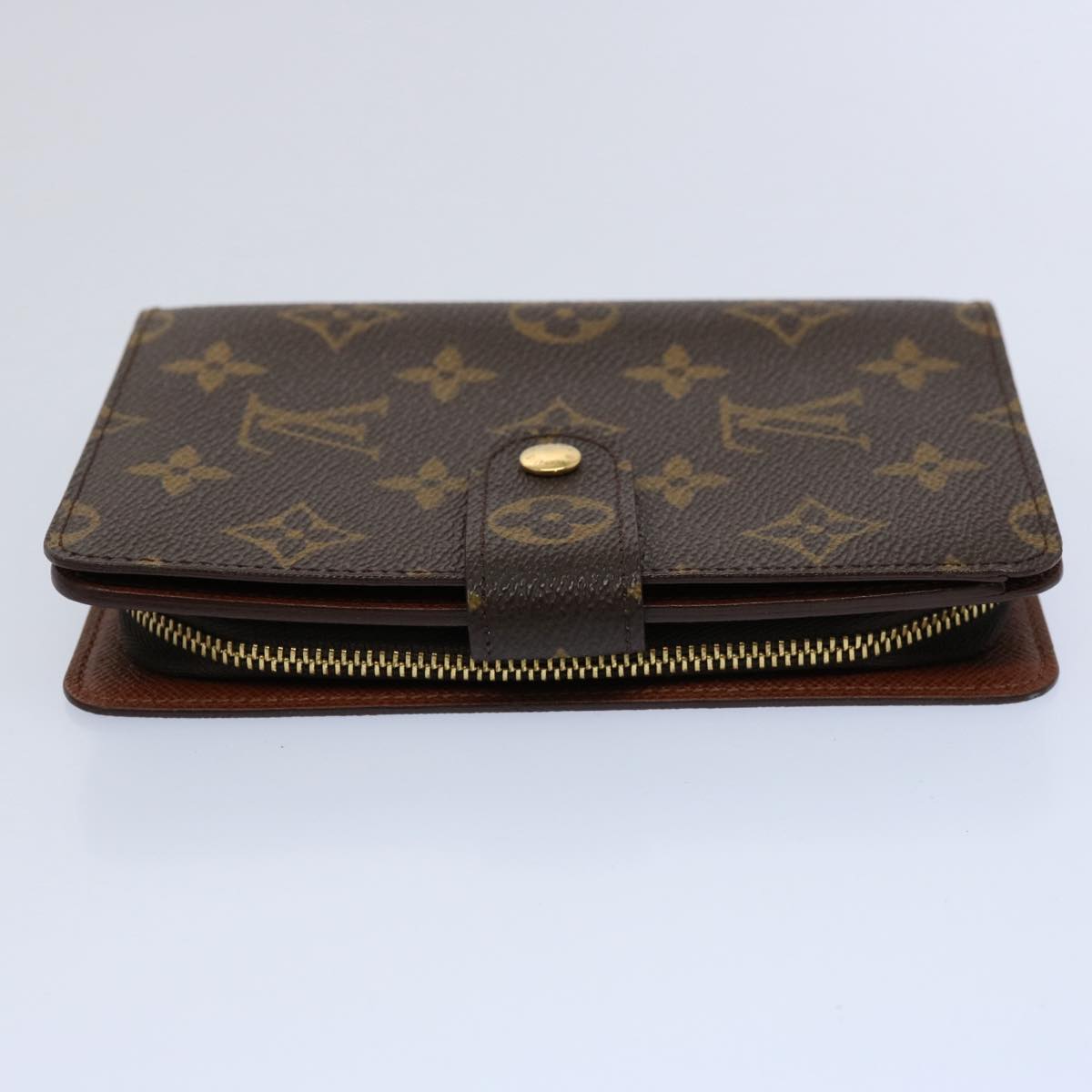 LOUIS VUITTON Monogram Porto Papie Zip Wallet M61207 LV Auth bs10367