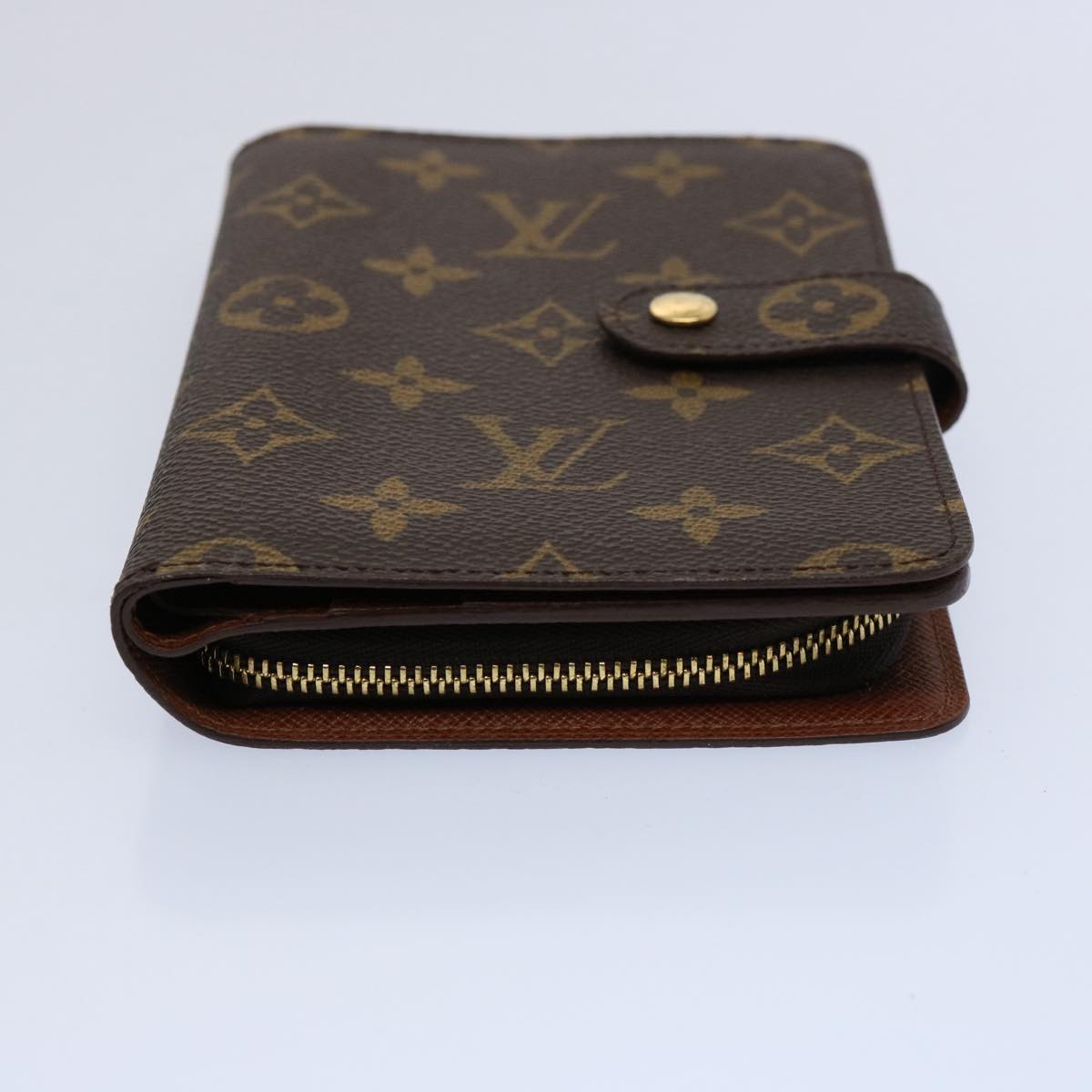 LOUIS VUITTON Monogram Porto Papie Zip Wallet M61207 LV Auth bs10367