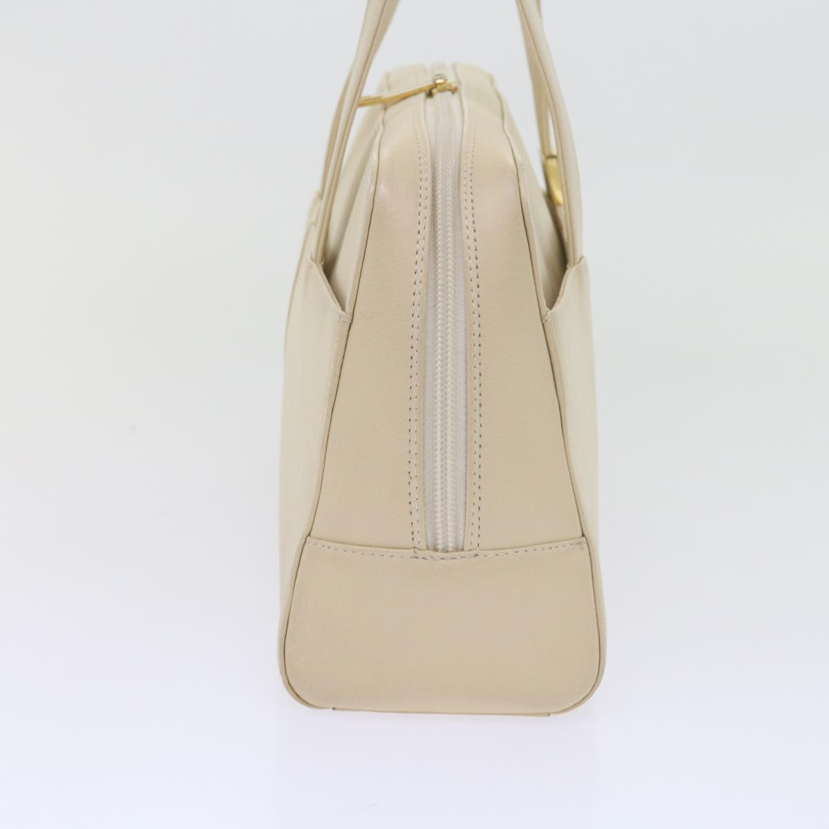 BURBERRY Shoulder Bag Leather Beige Auth bs10396