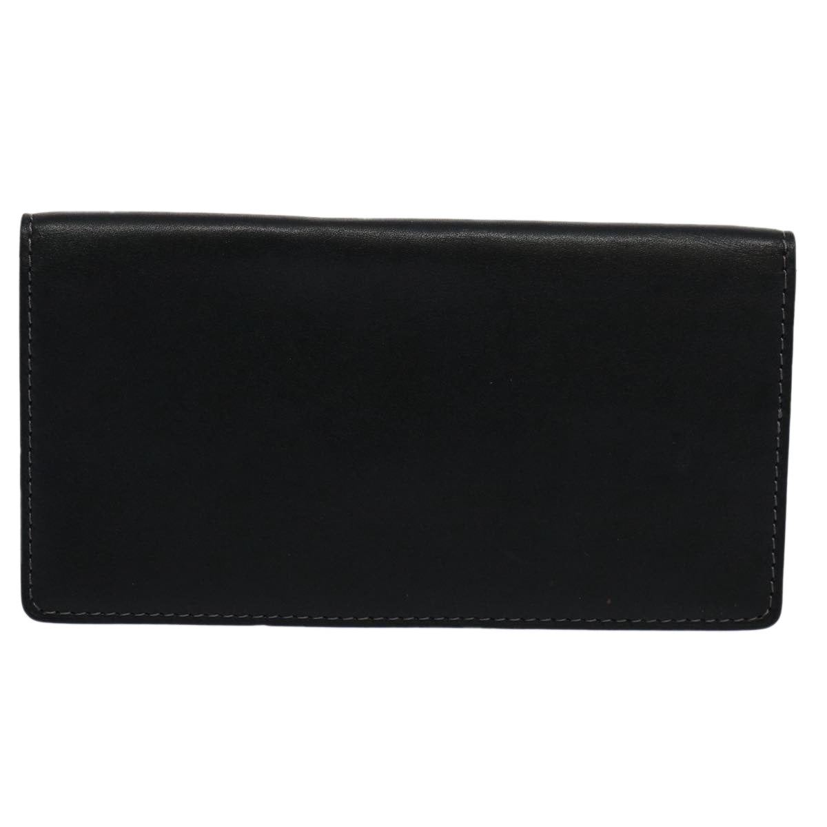 LOUIS VUITTON Chicago Long Wallet Leather Black LV Auth bs10417