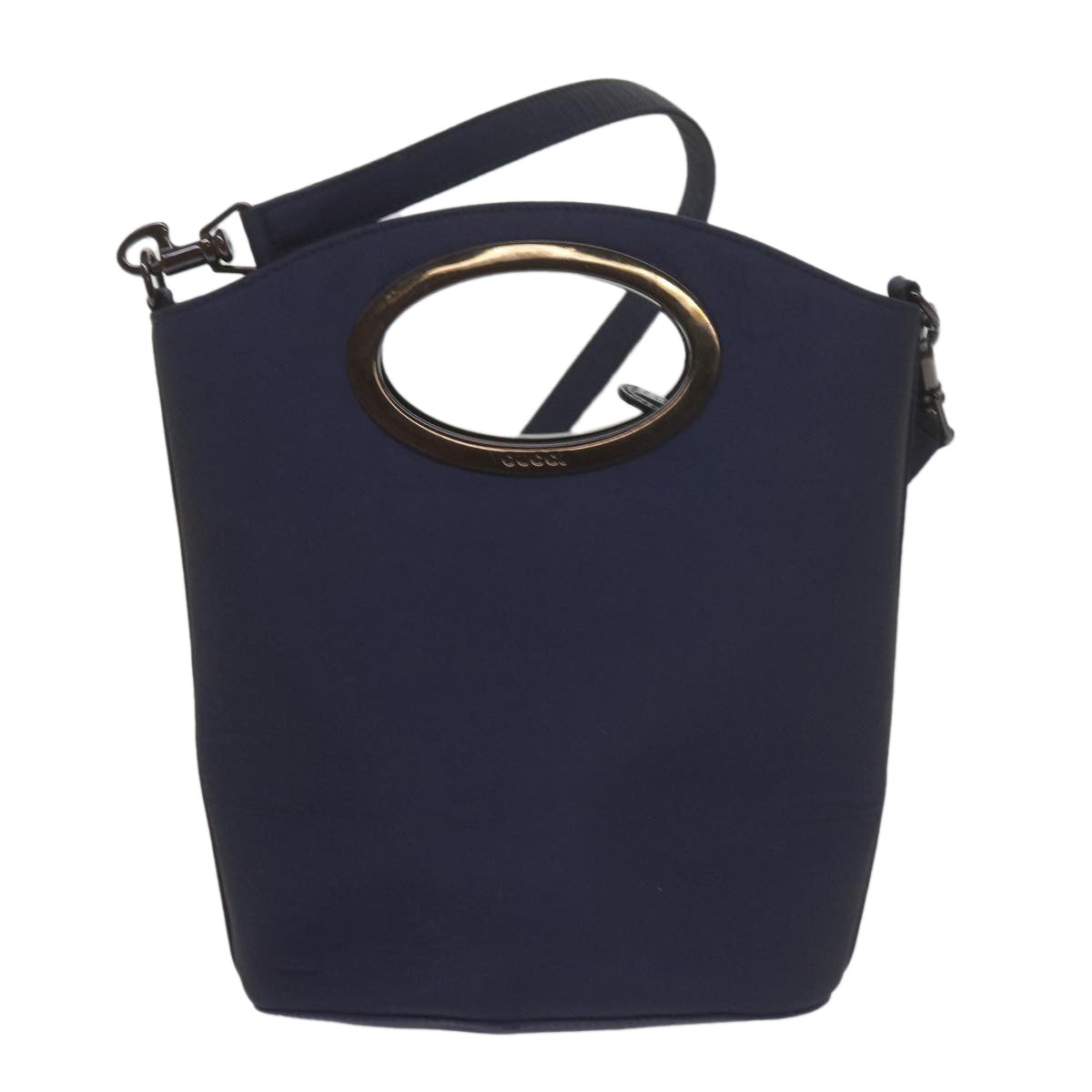 GUCCI Shoulder Bag Nylon Navy 007 1095 Auth bs10425