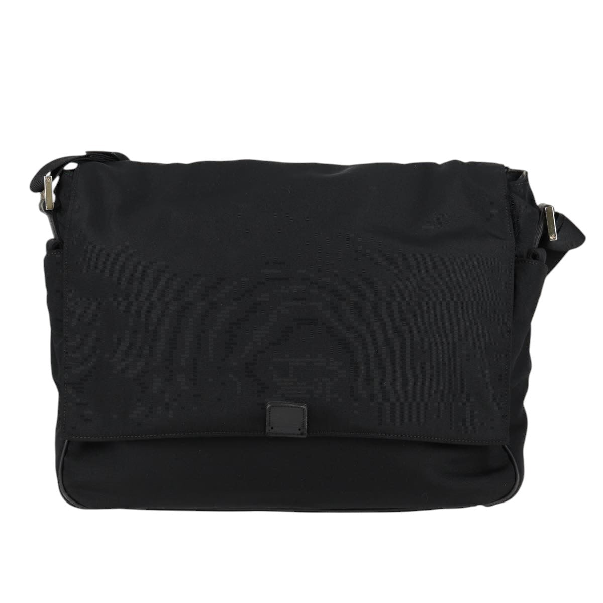 GUCCI Shoulder Bag Nylon Black Auth bs10426