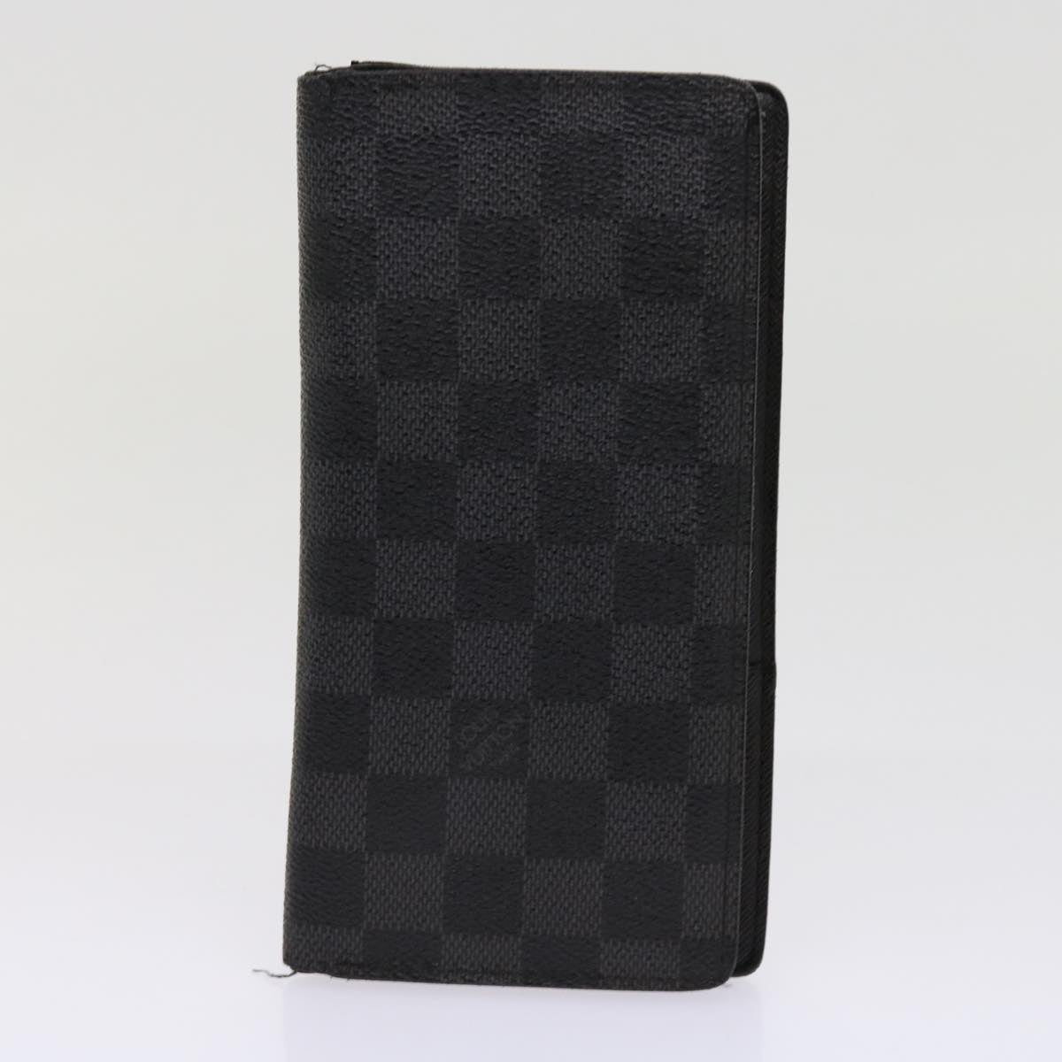 LOUIS VUITTON Damier Ebene Graphite Wallet 5Set LV Auth bs10464