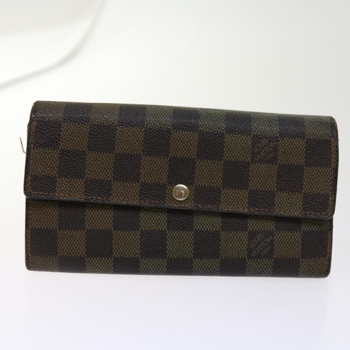 LOUIS VUITTON Damier Ebene Graphite Wallet 5Set LV Auth bs10464