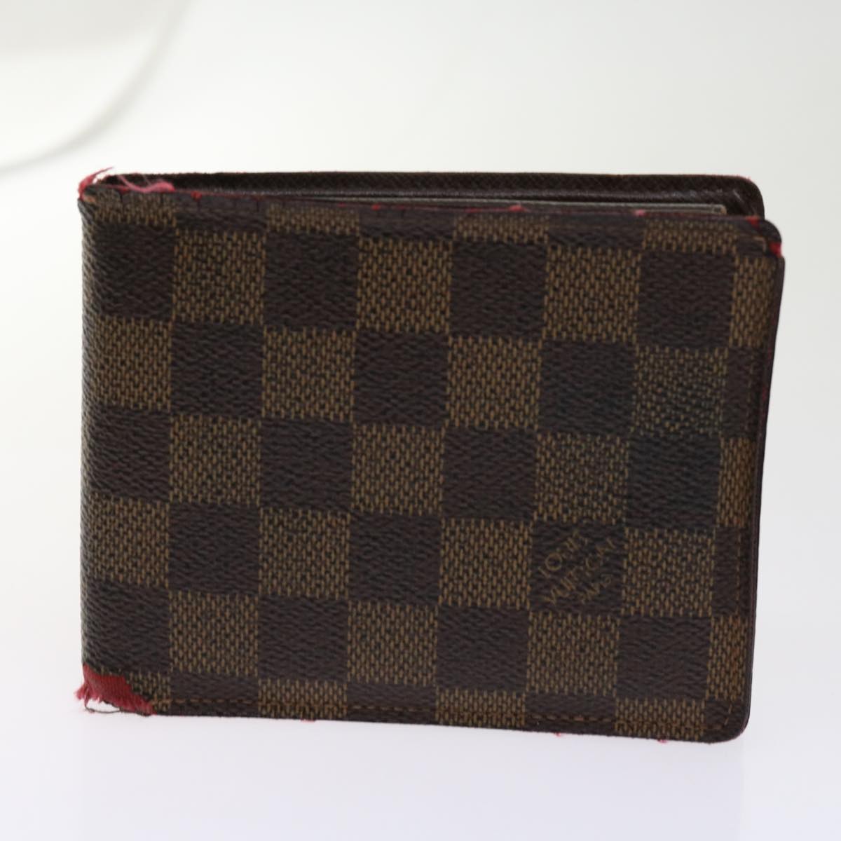 LOUIS VUITTON Damier Ebene Graphite Wallet 5Set LV Auth bs10464