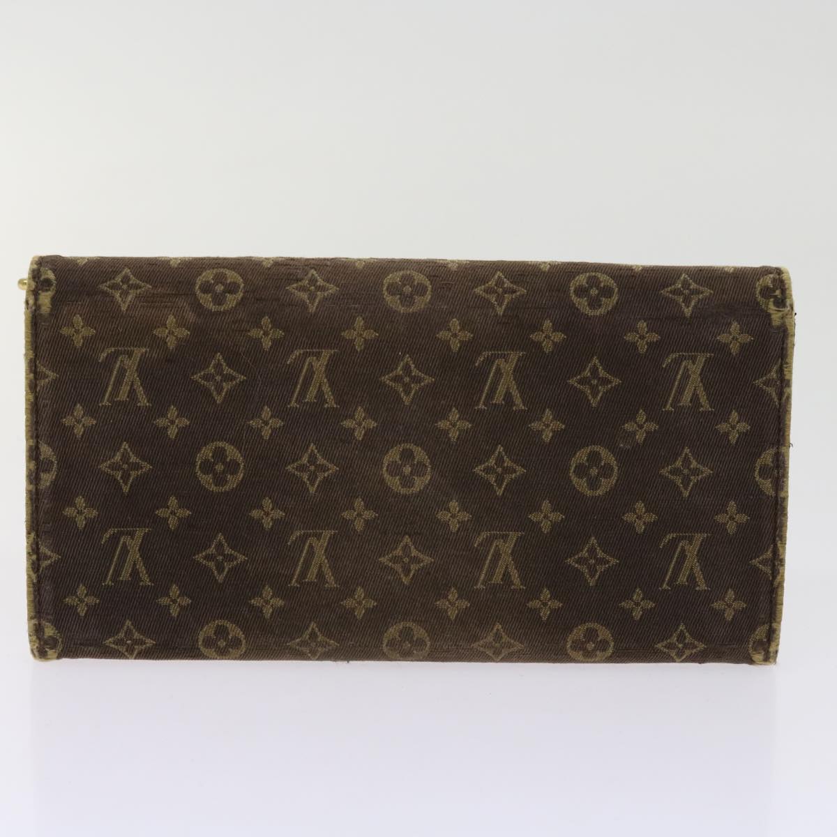 LOUIS VUITTON Monogram Vernis Mini Rin Taiga Wallet 4Set Brown LV Auth bs10465