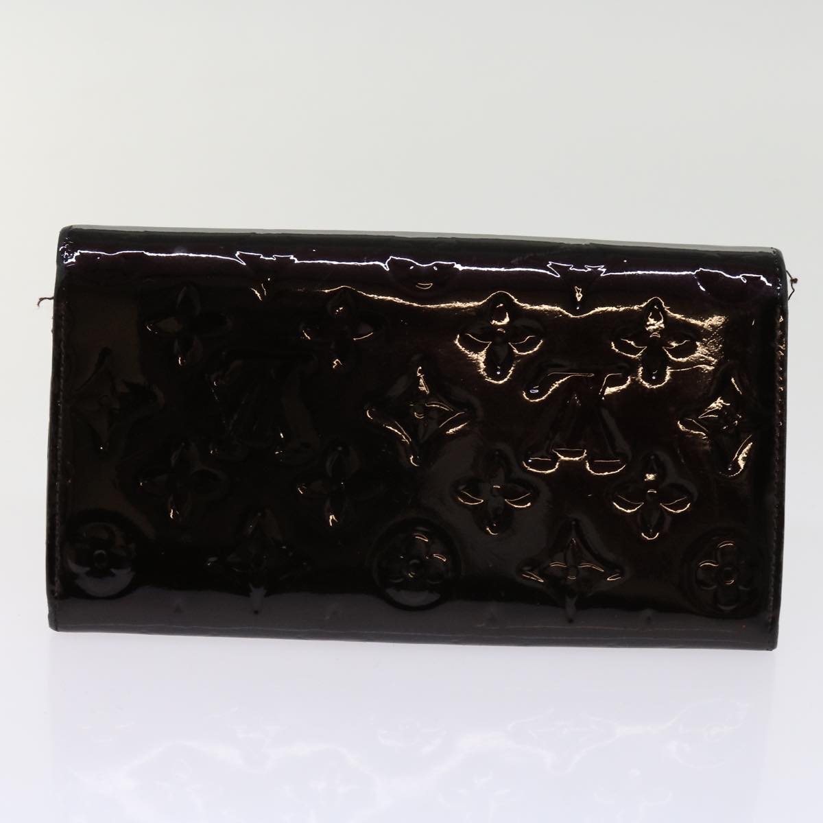 LOUIS VUITTON Monogram Vernis Mini Rin Taiga Wallet 4Set Brown LV Auth bs10465