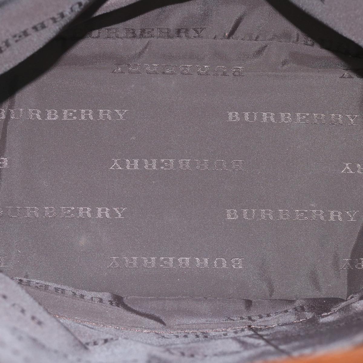 BURBERRY Nova Check Tote Bag Nylon Beige Auth bs10478