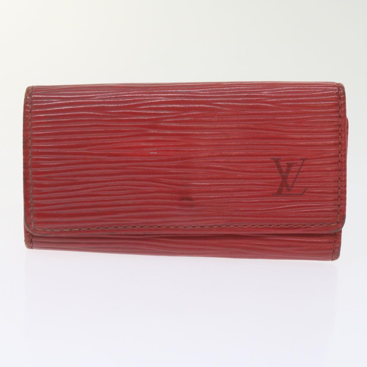 LOUIS VUITTON Monogram Epi Key Case Wallet 11 pieces Red LV Auth bs10482