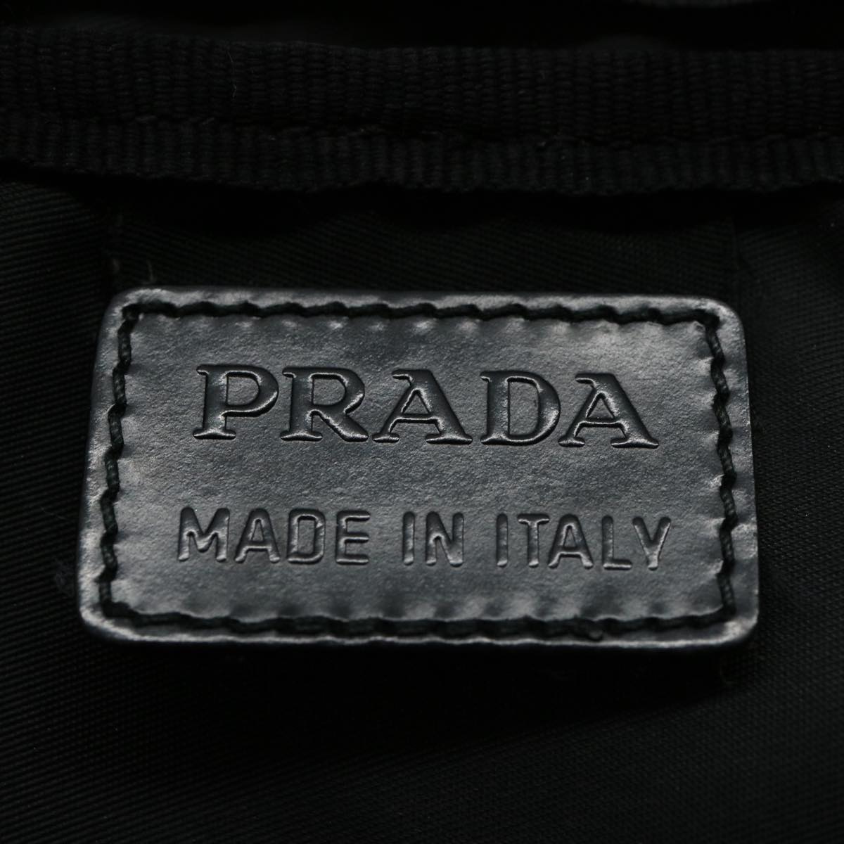 PRADA Pouch Nylon Black Auth bs10522