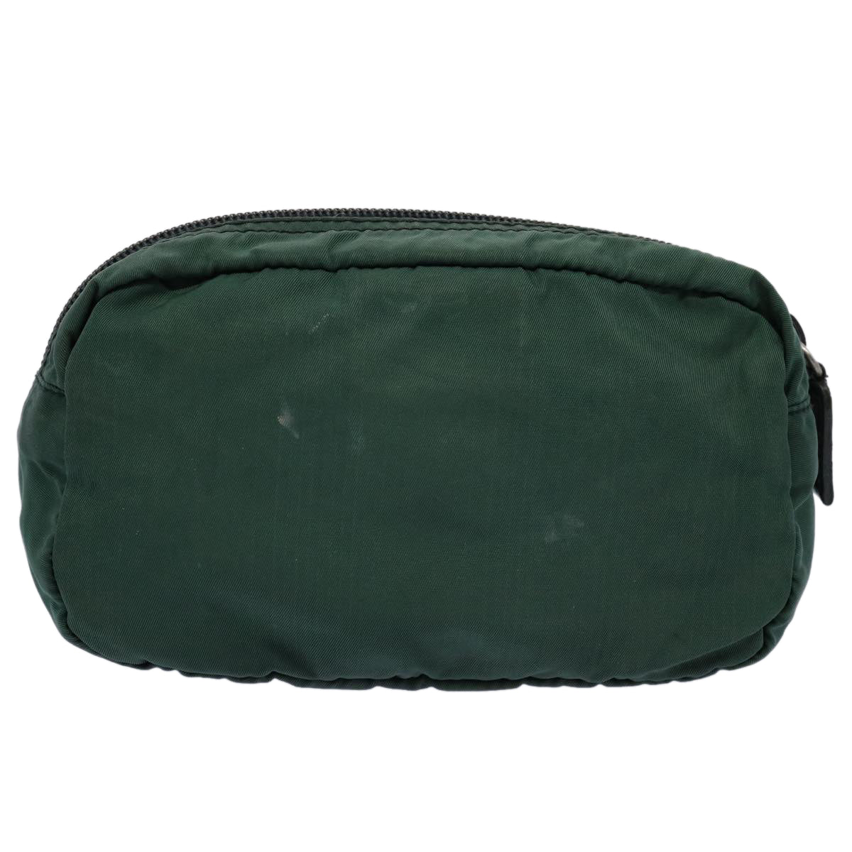 PRADA Pouch Nylon Green Auth bs10523