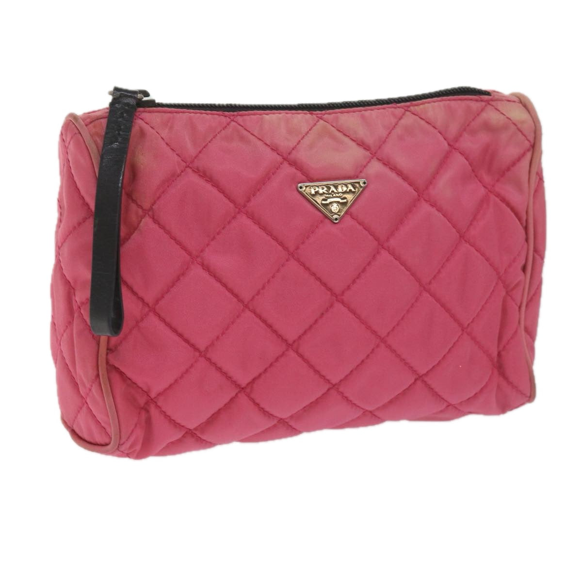 PRADA Pouch Nylon Pink Auth bs10549