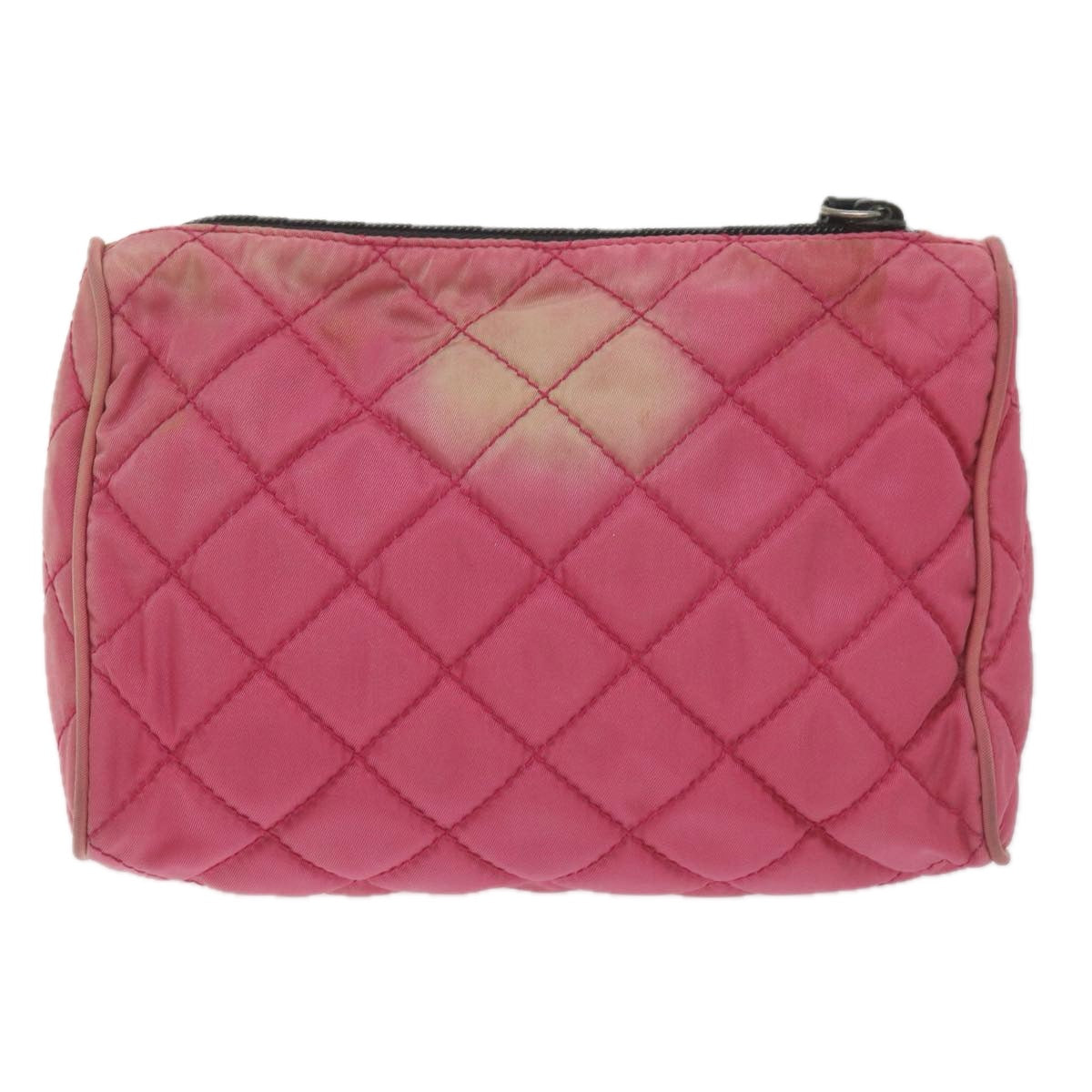 PRADA Pouch Nylon Pink Auth bs10549