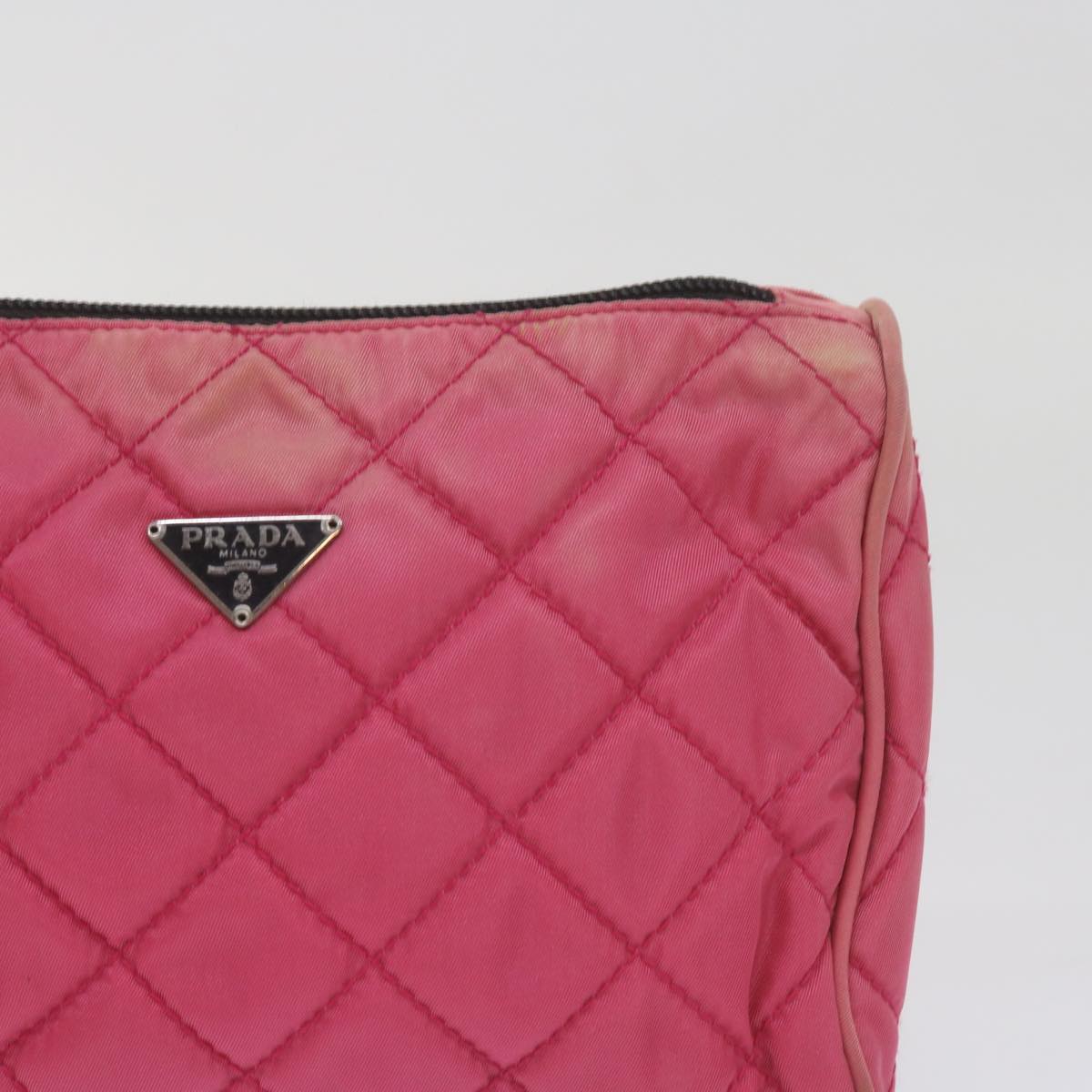 PRADA Pouch Nylon Pink Auth bs10549