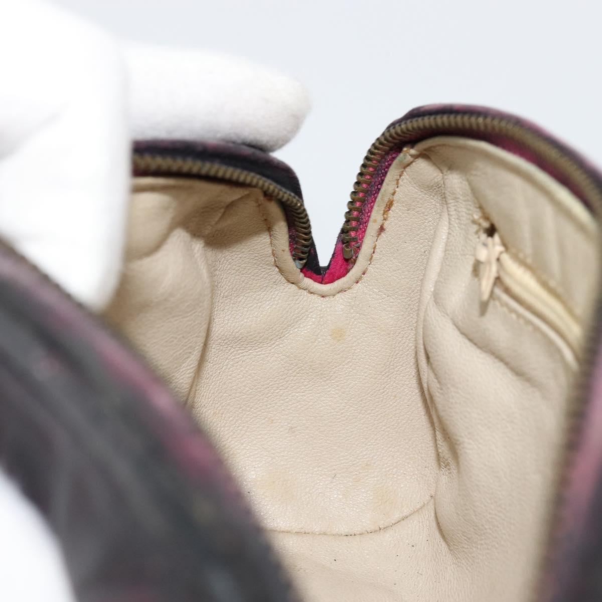 CHANEL Chain Shoulder Bag Suede Purple CC Auth bs10550