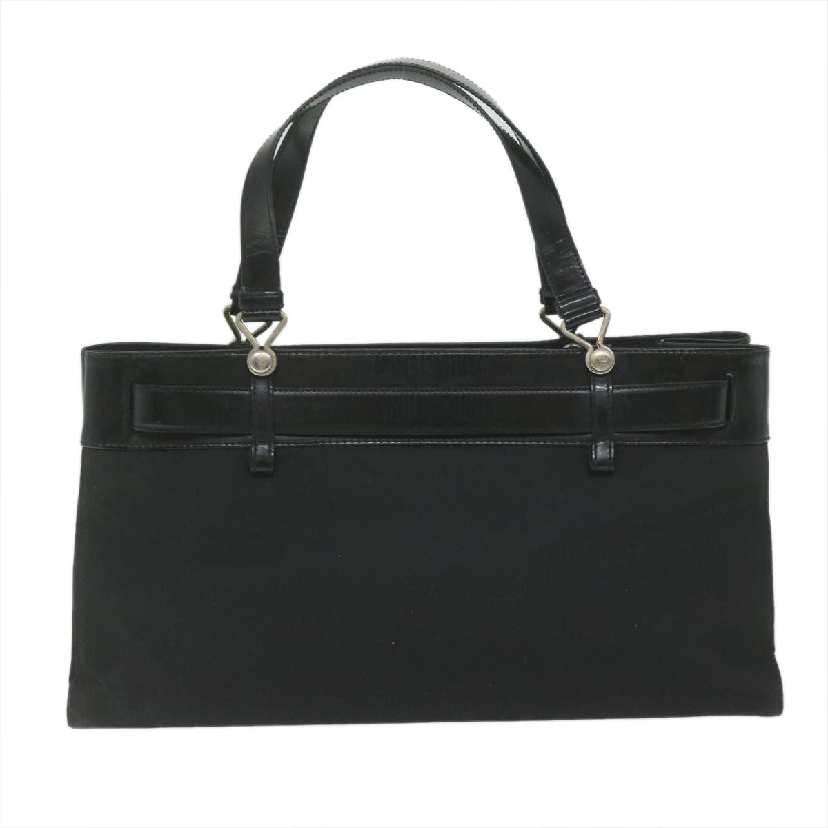 Christian Dior Hand Bag Nylon Black Auth bs10556