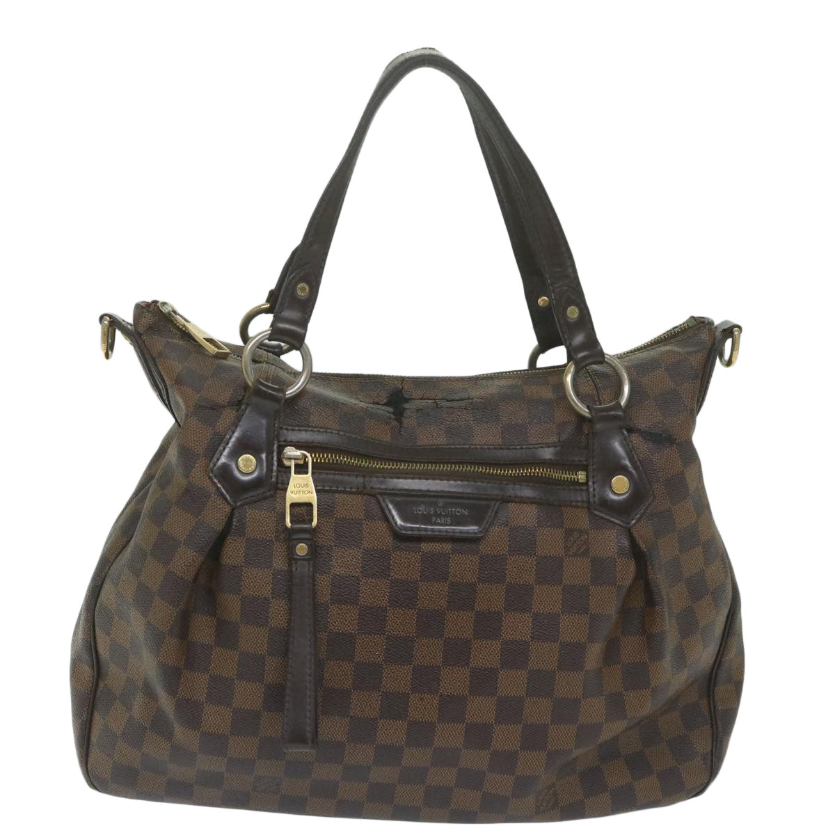 LOUIS VUITTON Damier Ebene Evora MM Tote Bag N41131 LV Auth bs10619