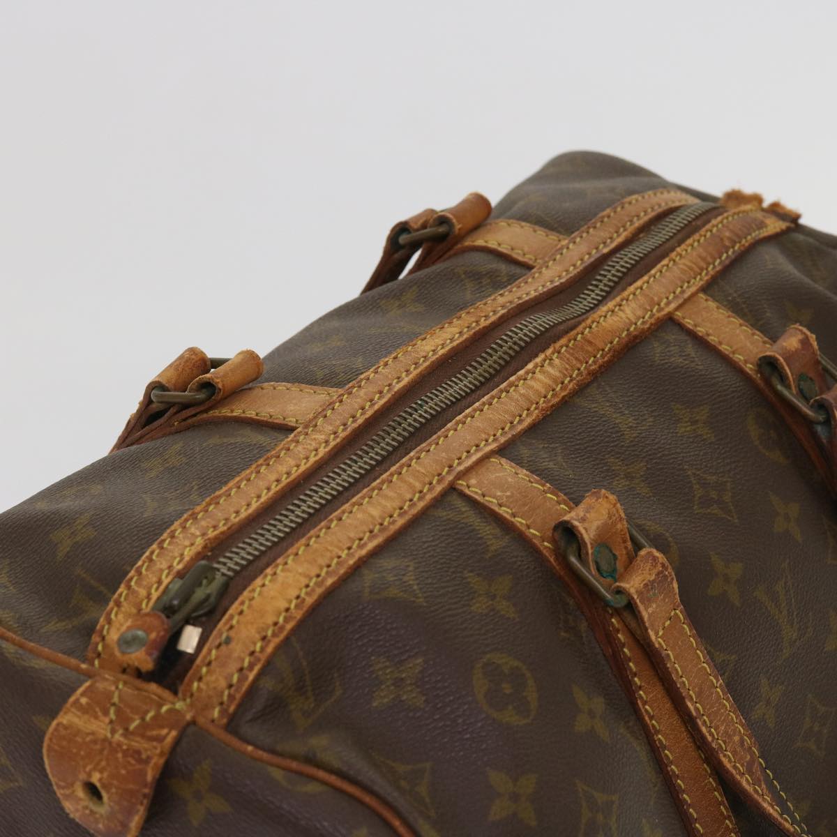 LOUIS VUITTON Monogram Sac Souple 35 Boston Bag M41626 LV Auth bs10643