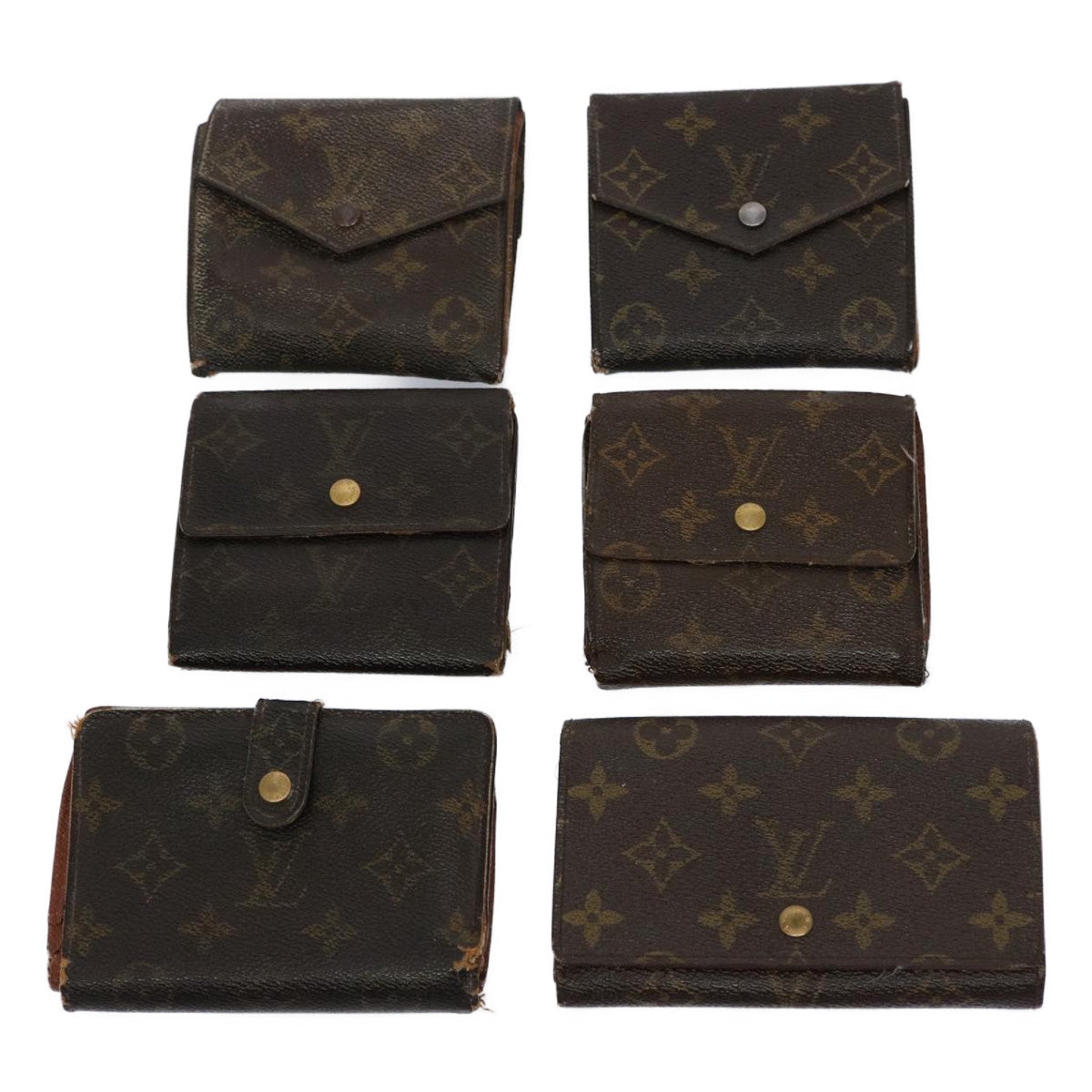 LOUIS VUITTON Monogram Wallet 6Set LV Auth bs10651