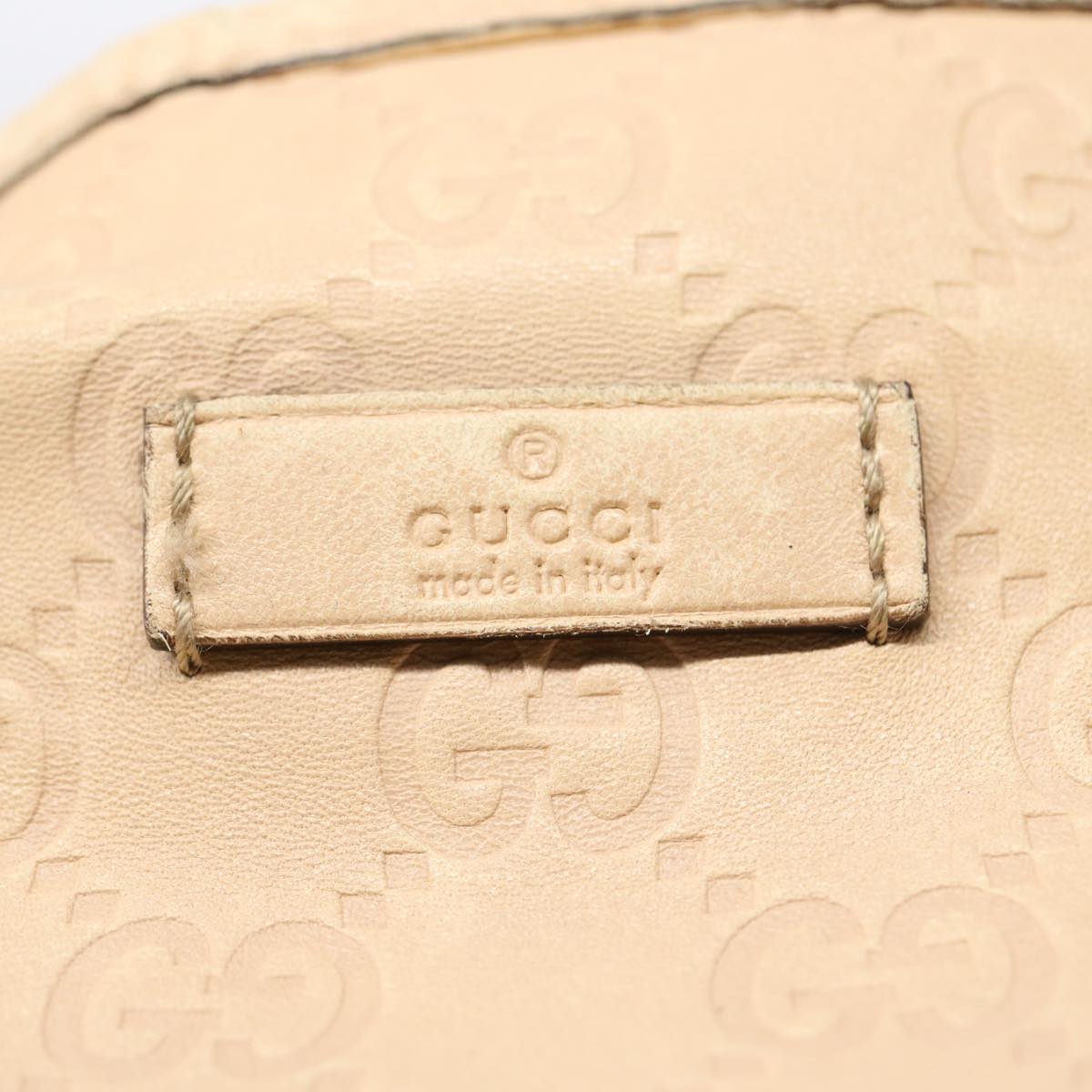 GUCCI GG Canvas Guccissima Tote Bag Beige 197953 Auth bs10664