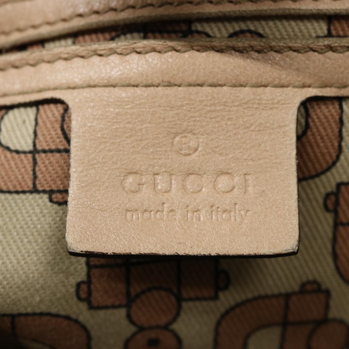 GUCCI GG Canvas Guccissima Tote Bag Beige 197953 Auth bs10664