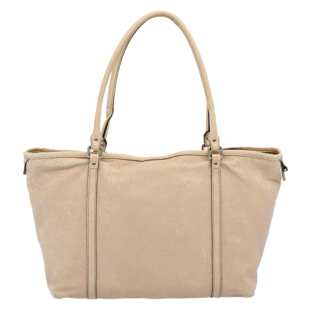 GUCCI GG Canvas Guccissima Tote Bag Beige 197953 Auth bs10664