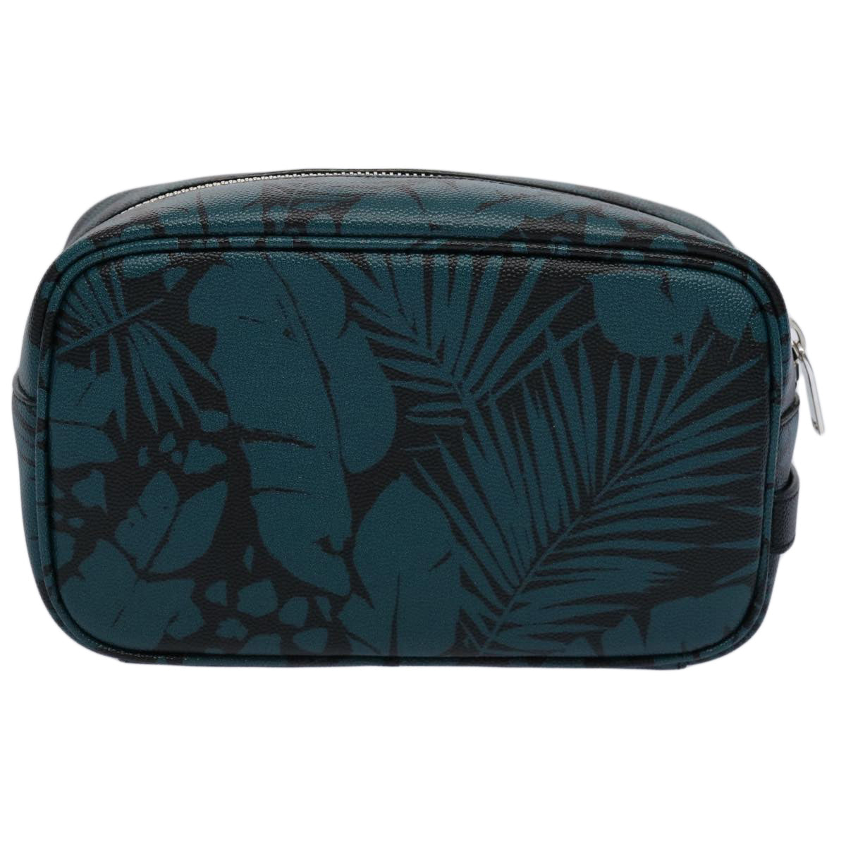 SAINT LAURENT Botanical Pouch Leather Blue Auth bs10705