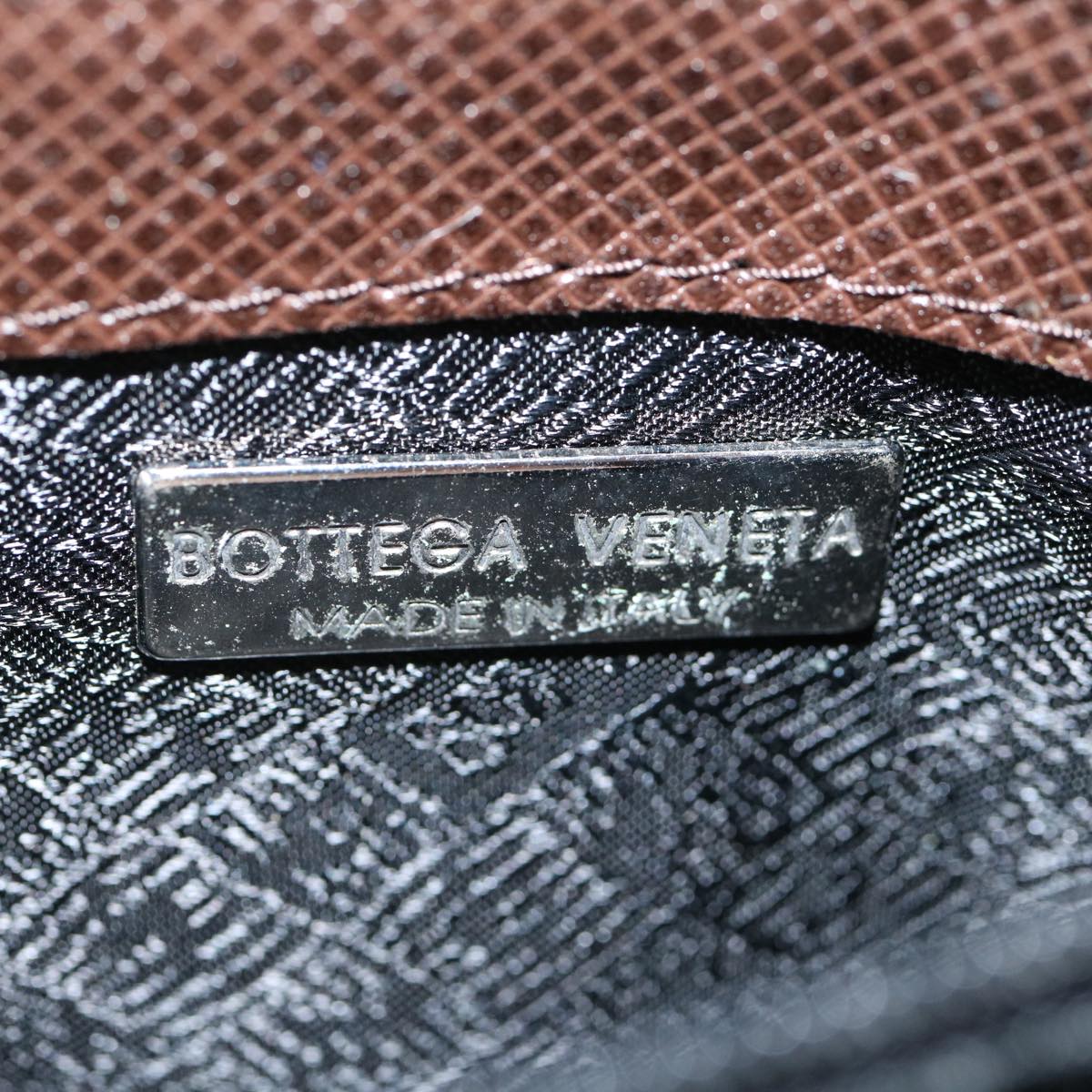 BOTTEGAVENETA Shoulder Bag Nylon Brown Auth bs10720