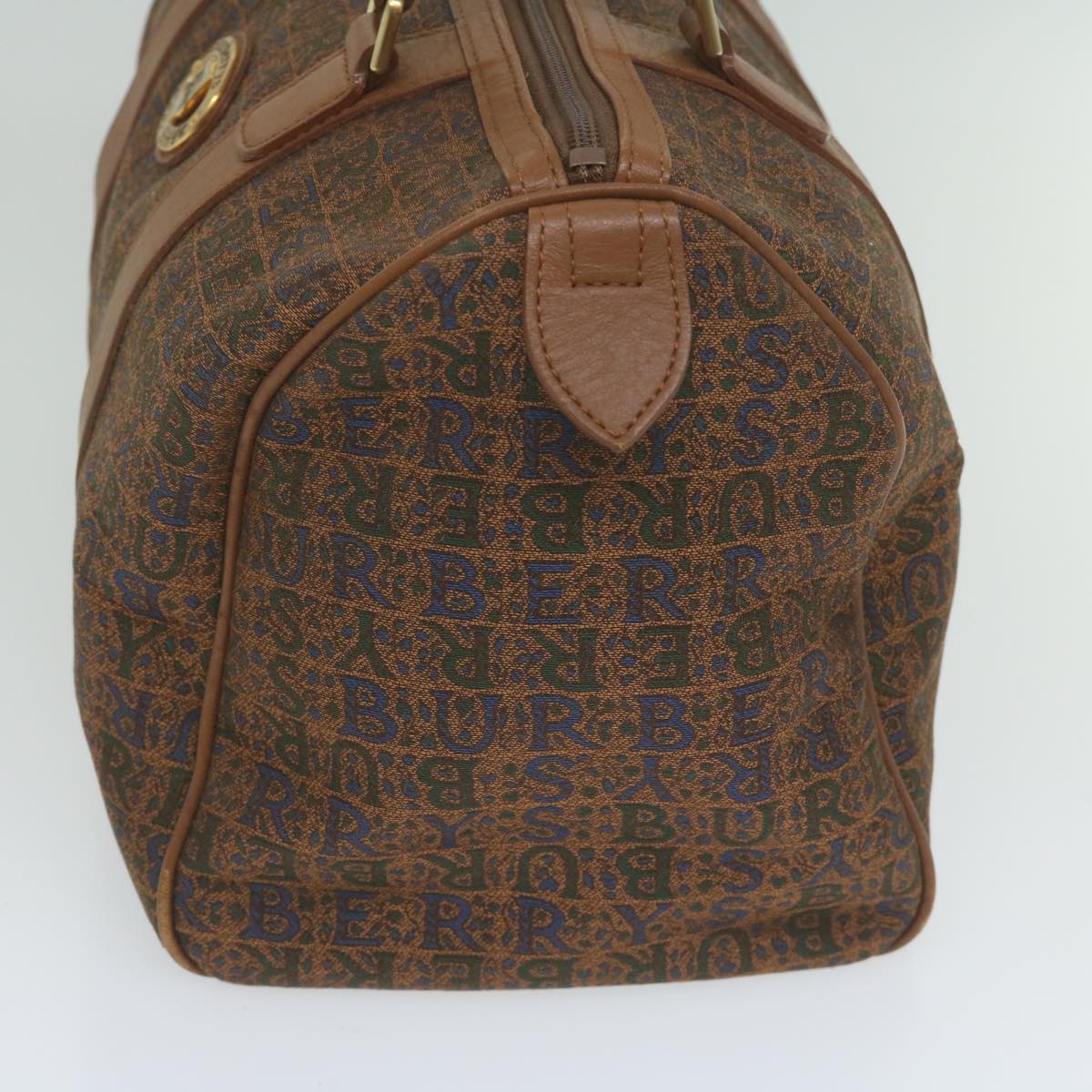 Burberrys Hand Bag Canvas Brown Auth bs10724