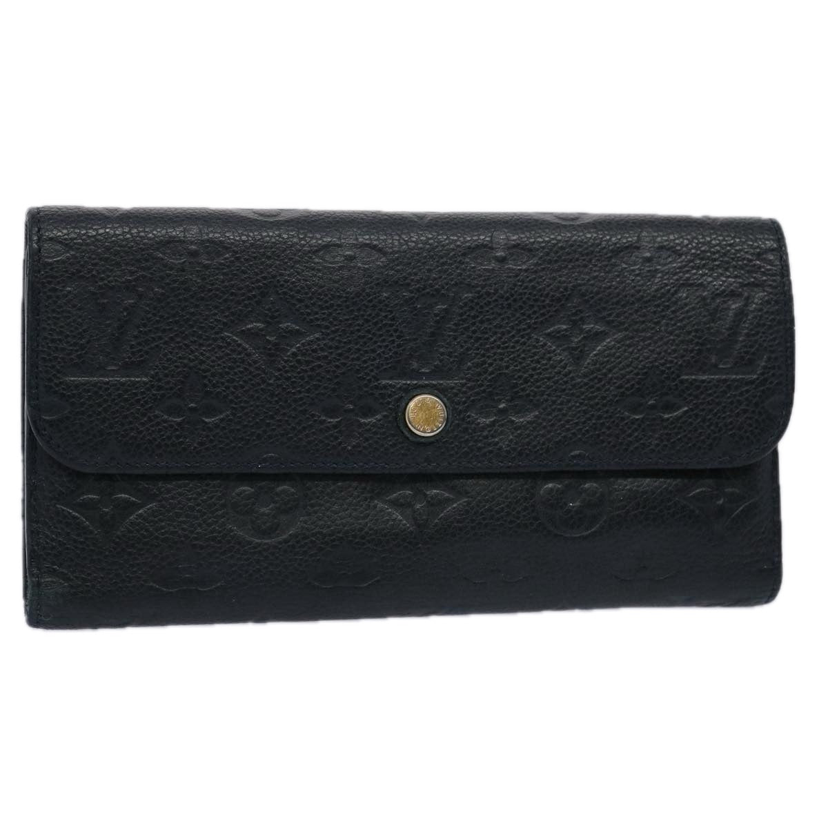 LOUIS VUITTON Empreinte Portefeuille Ville To Oze Navy M60258 LV Auth bs10746