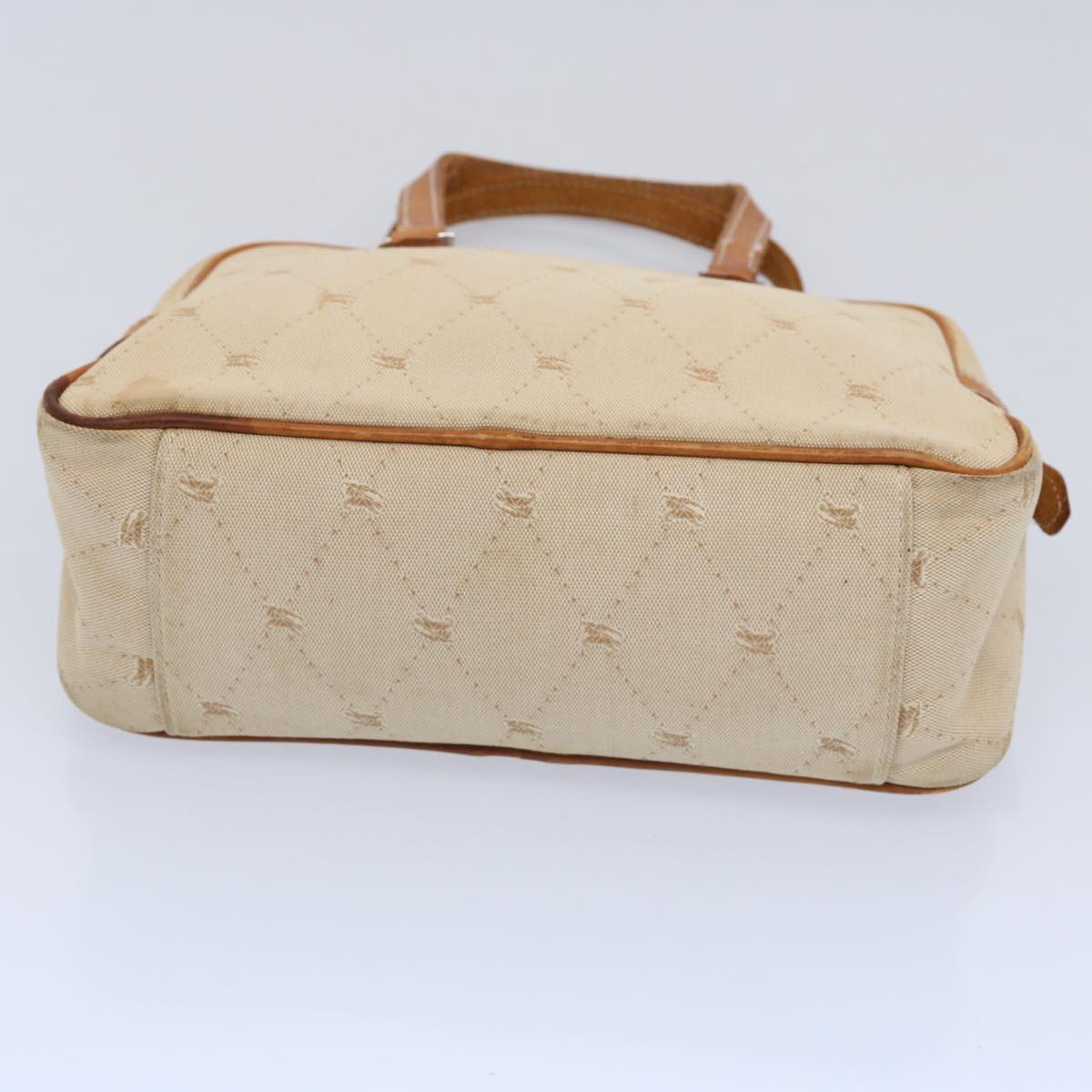 BURBERRY Blue Label Hand Bag Canvas Beige Auth bs10778