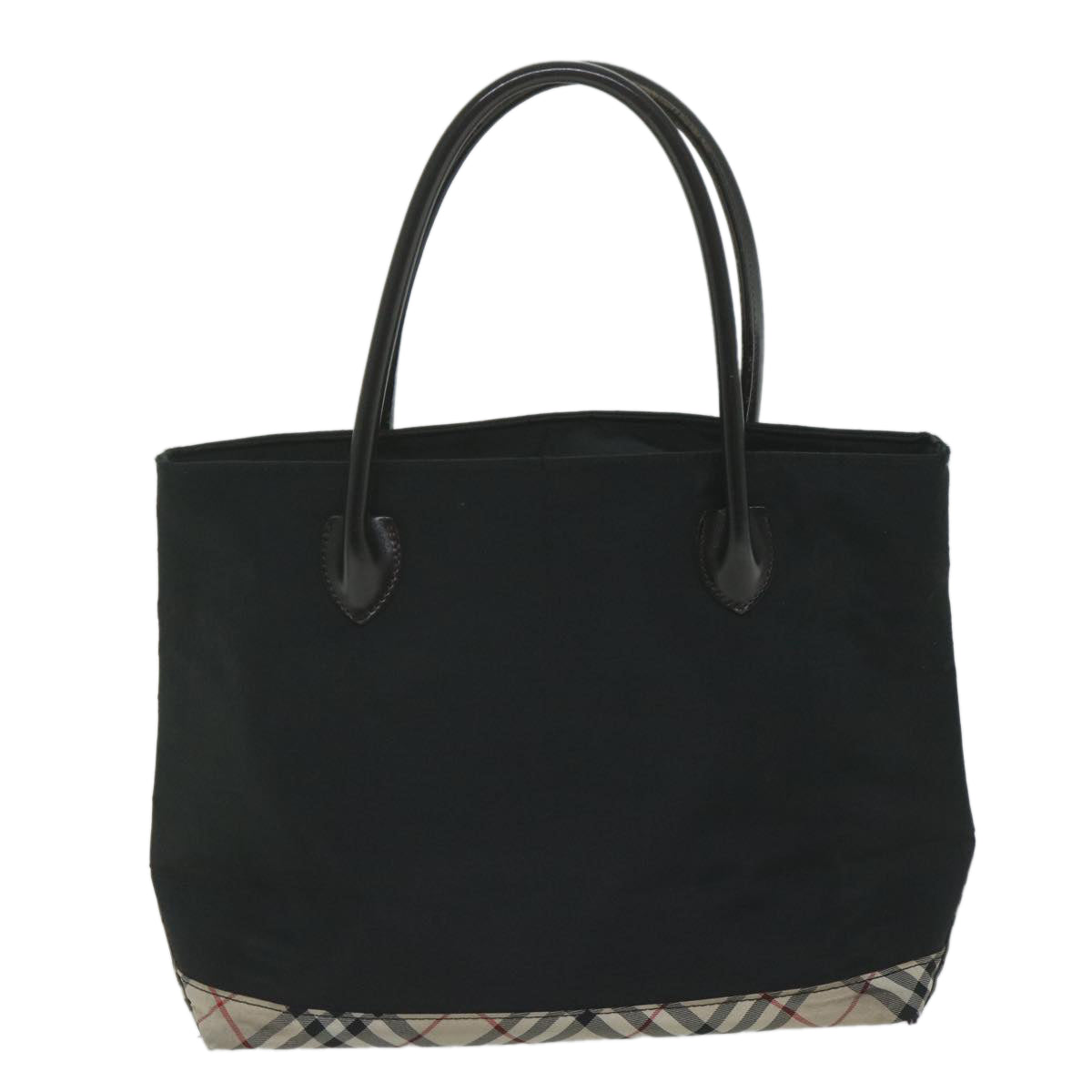 BURBERRY Blue Label Tote Bag Nylon Black Auth bs10845