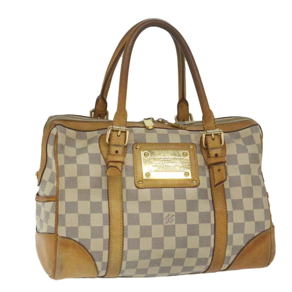 LOUIS VUITTON Damier Azur Berkeley Hand Bag N52001 LV Auth bs10857