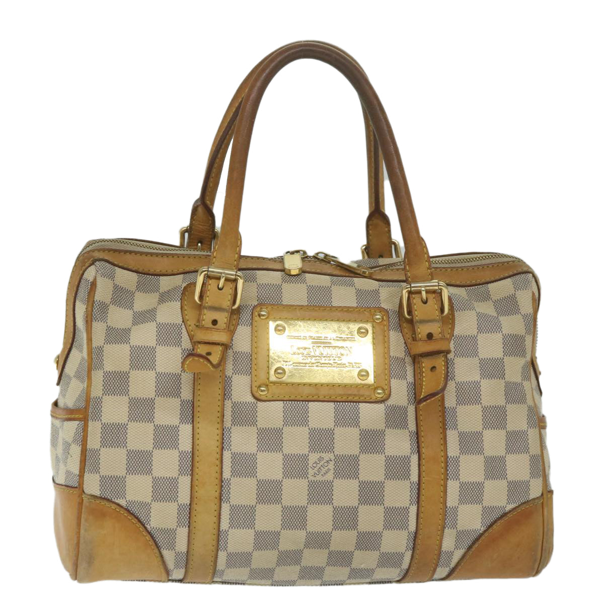 LOUIS VUITTON Damier Azur Berkeley Hand Bag N52001 LV Auth bs10857