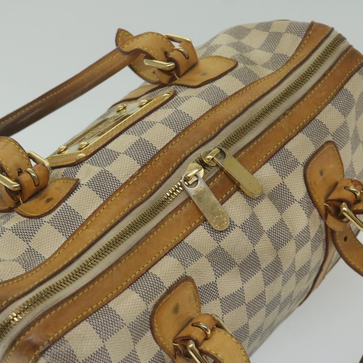 LOUIS VUITTON Damier Azur Berkeley Hand Bag N52001 LV Auth bs10857