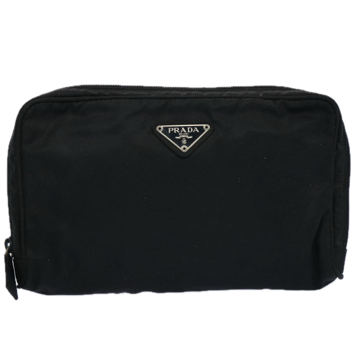 PRADA Pouch Nylon Black Auth bs10893