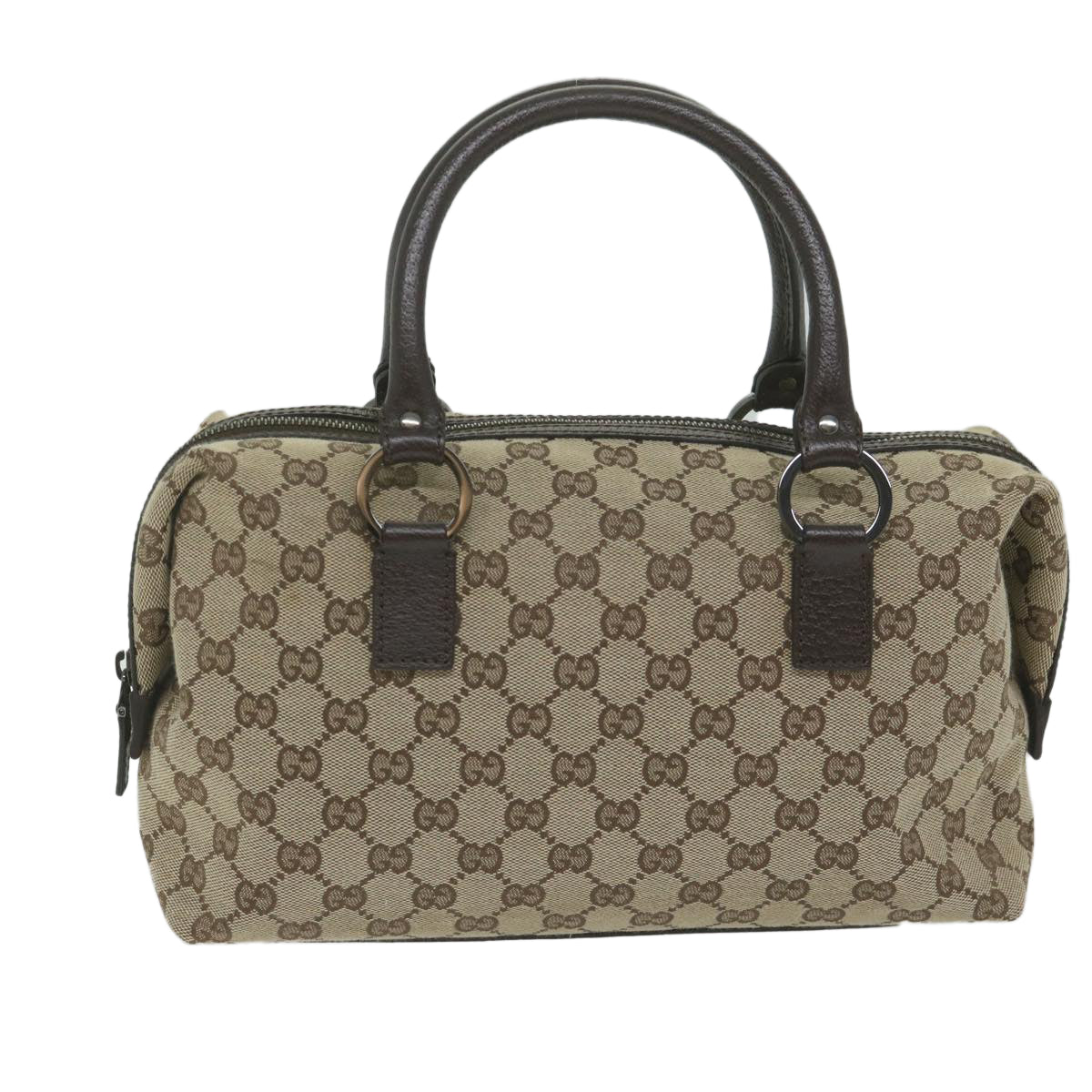 GUCCI GG Canvas Hand Bag Beige 113009 Auth bs10899