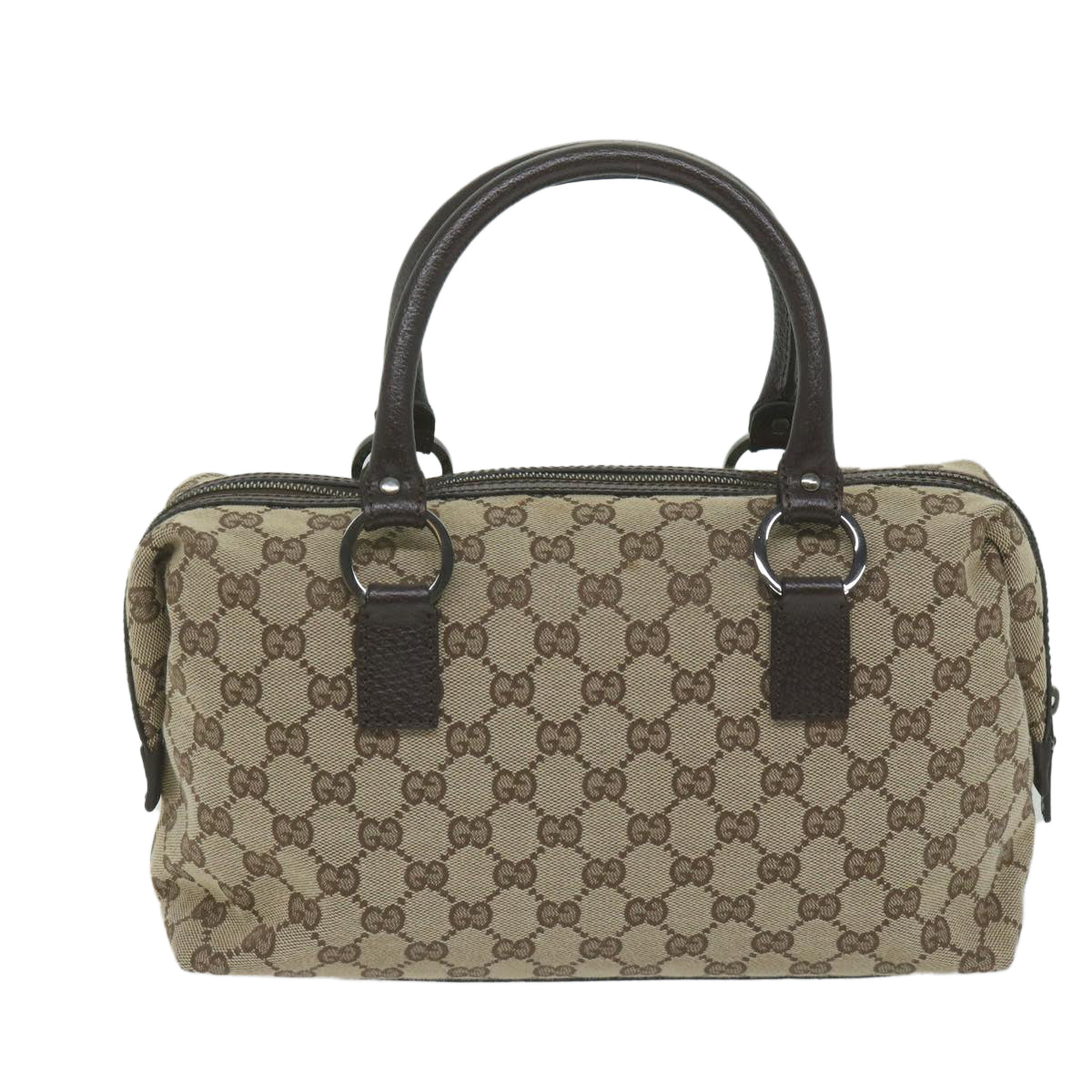 GUCCI GG Canvas Hand Bag Beige 113009 Auth bs10899