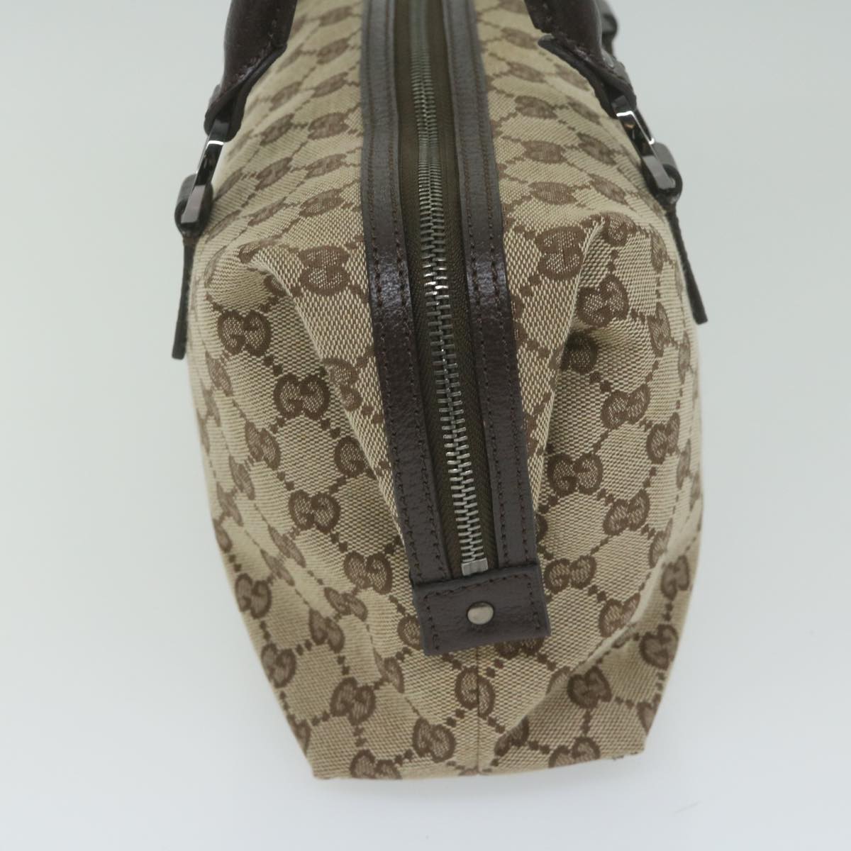 GUCCI GG Canvas Hand Bag Beige 113009 Auth bs10899