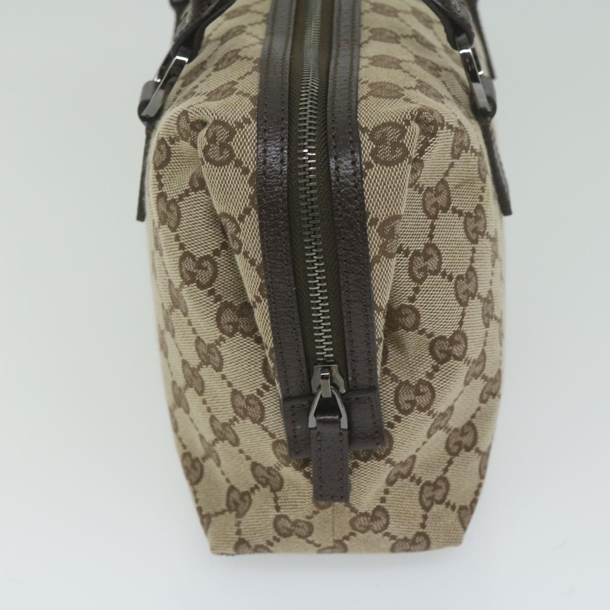 GUCCI GG Canvas Hand Bag Beige 113009 Auth bs10899