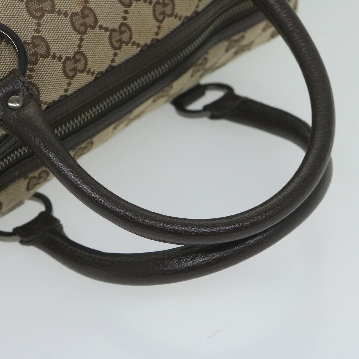 GUCCI GG Canvas Hand Bag Beige 113009 Auth bs10899