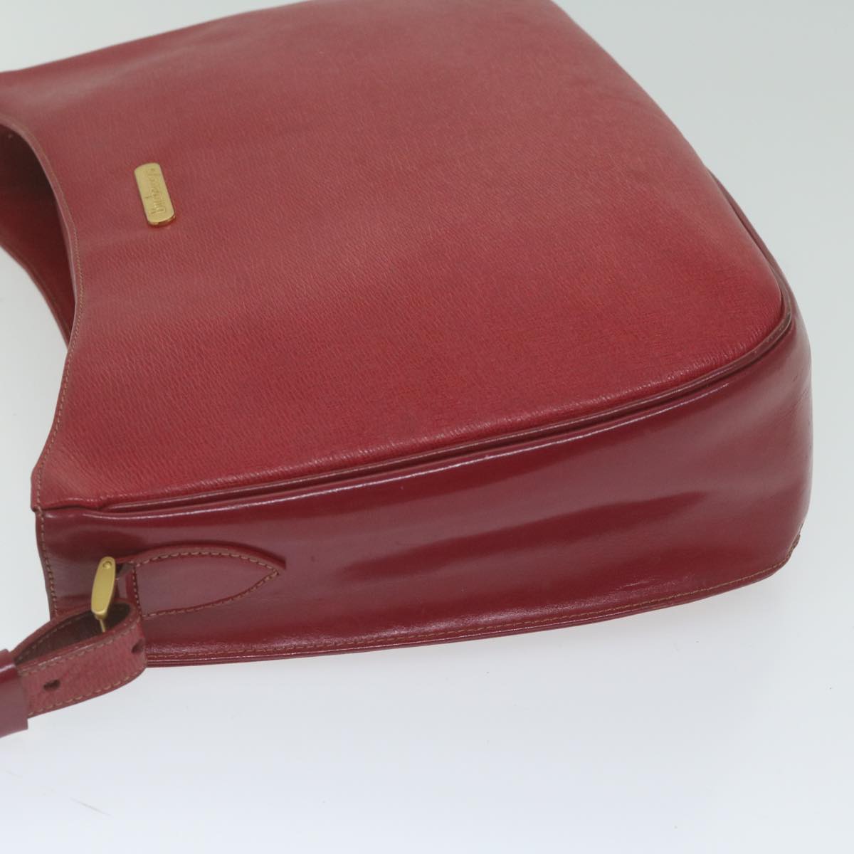 Burberrys Shoulder Bag Leather Red Auth bs10914