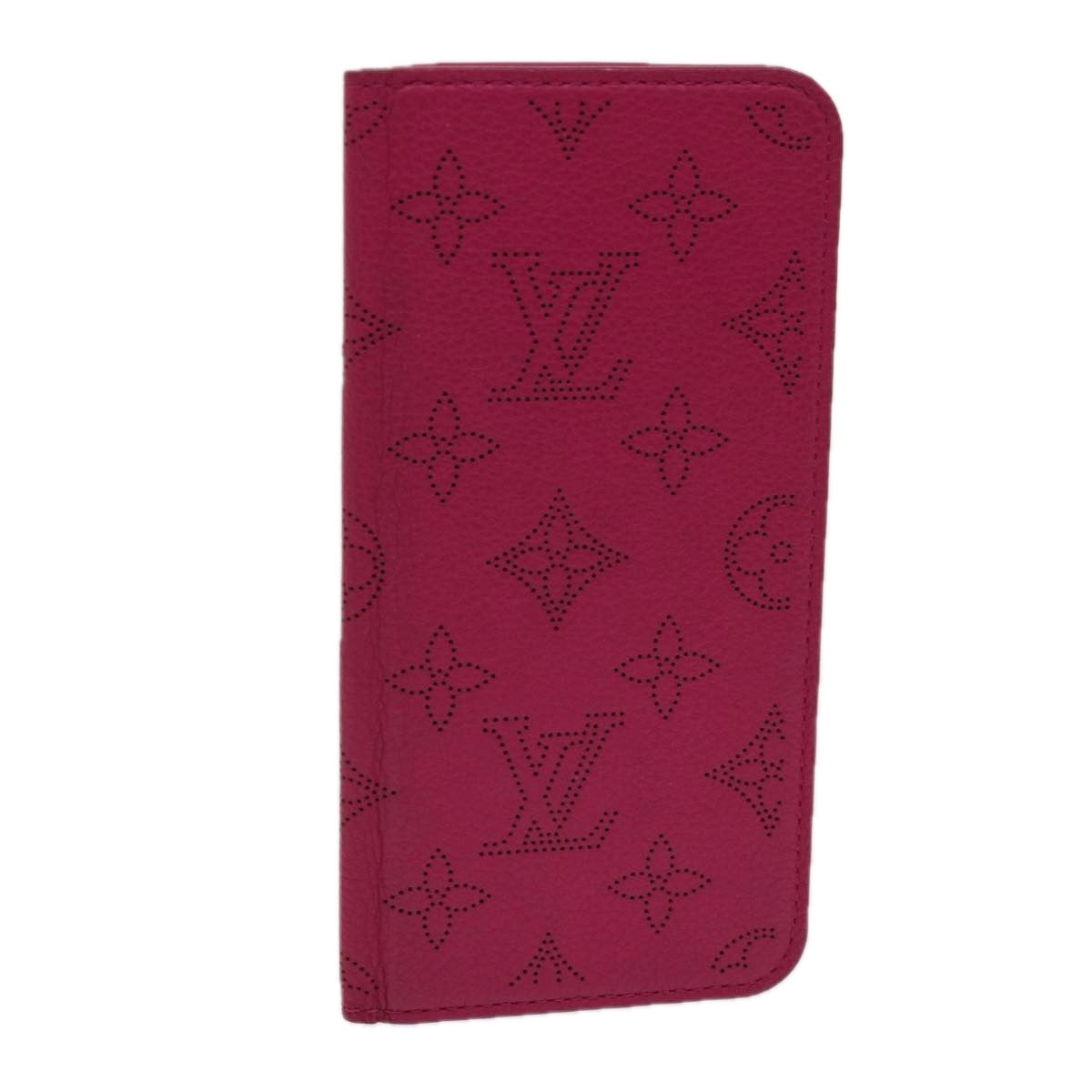 LOUIS VUITTON Monogram Mahina iPhone 7+ Case Pink LV Auth bs10951