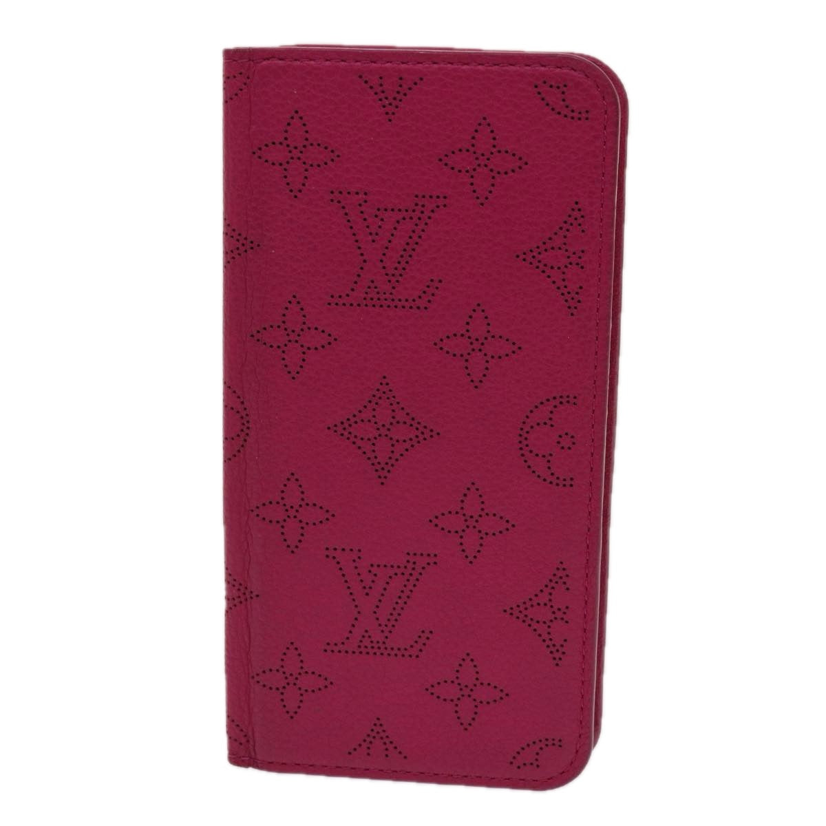 LOUIS VUITTON Monogram Mahina iPhone 7+ Case Pink LV Auth bs10951